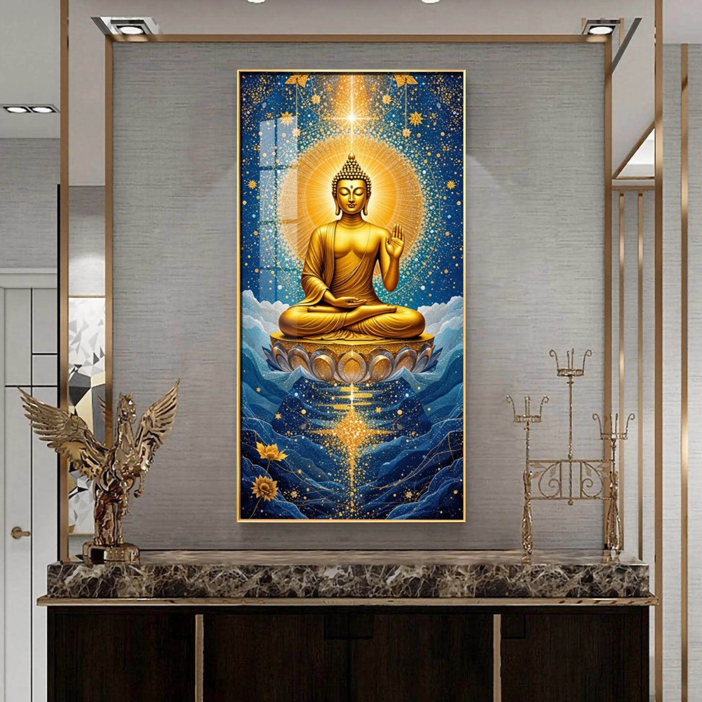 Ethereal Buddha Bliss Premium Acrylic Vertical Wall Art