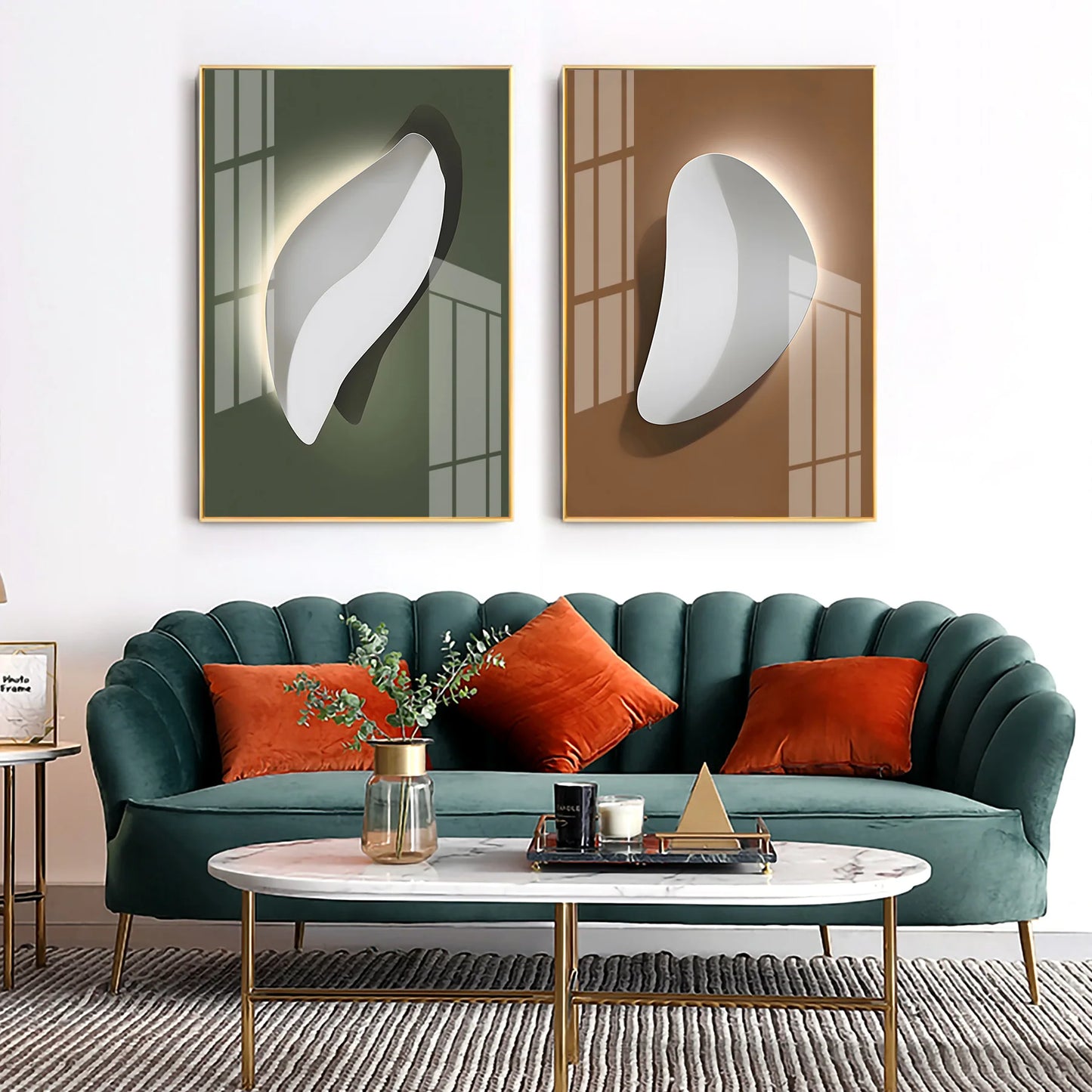 Artistry Illumination Premium Acrylic Vertical Wall Art (Set Of 2)