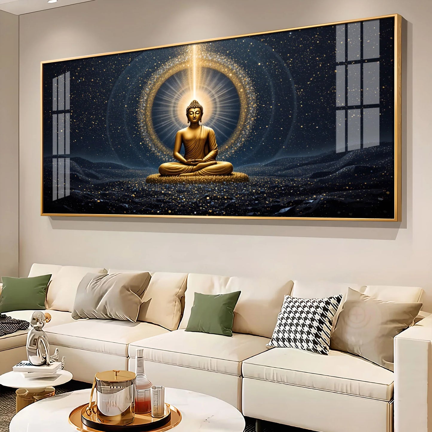 Radiant Buddha Reflection Premium Acrylic Horizontal Wall Art