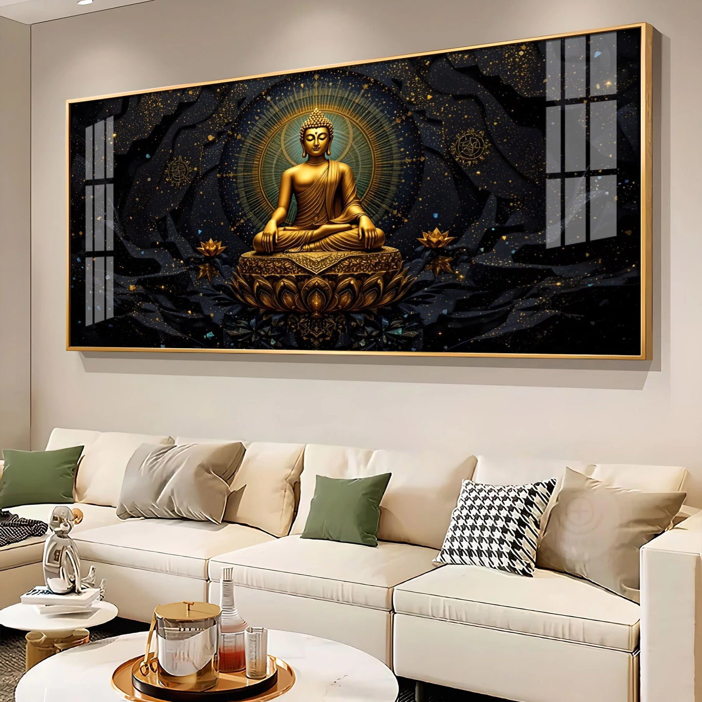 Ethereal Enlightenment Of Buddha Premium Acrylic Horizontal Wall Art