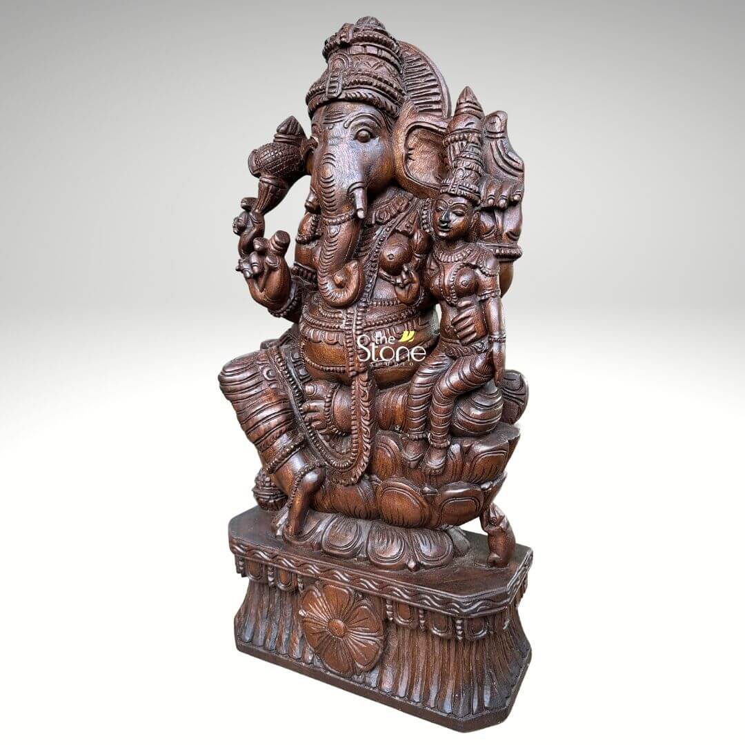 Lord Ganesha With Consort Statue 3ft