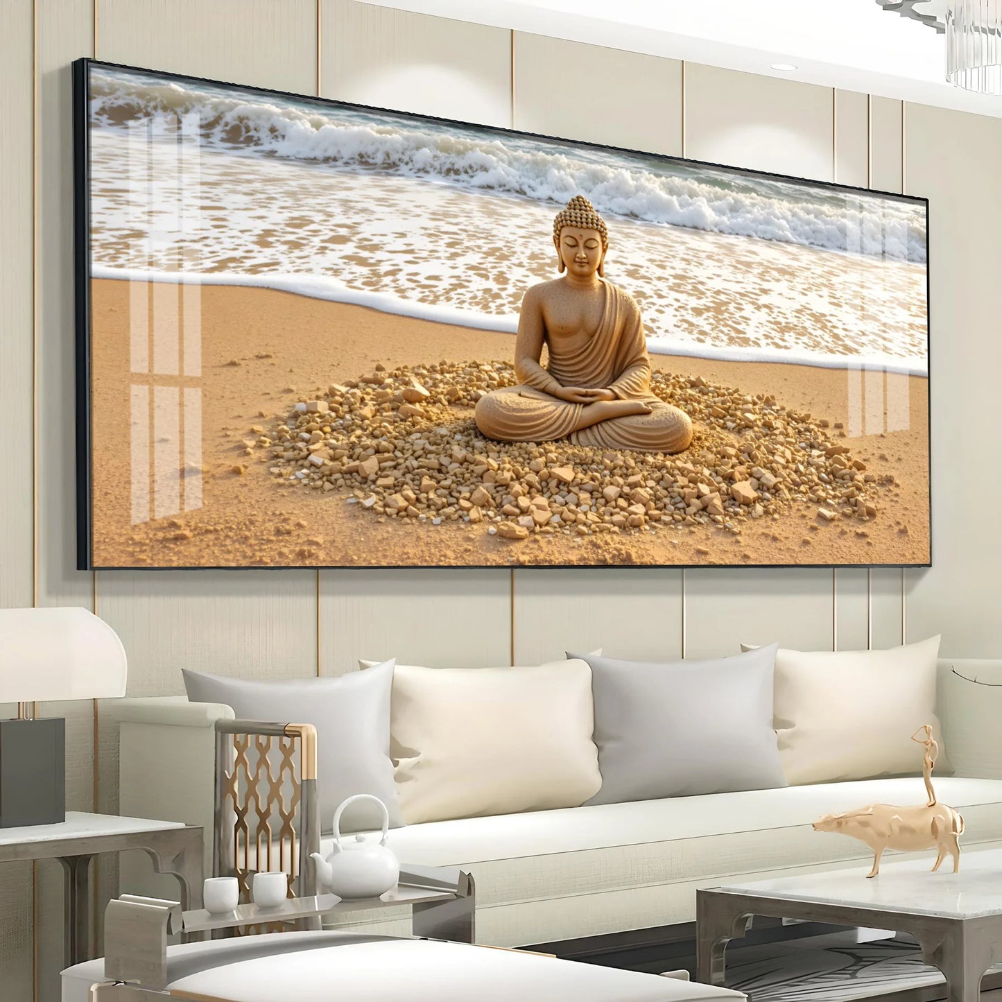 Tranquil Aura Buddha Premium Acrylic Horizontal Wall Art