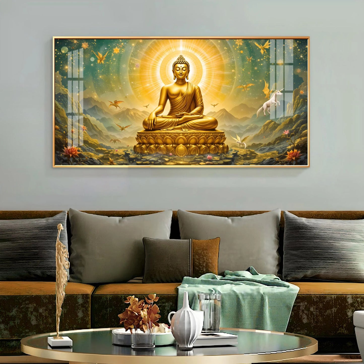 Cloudscape Buddha Premium Acrylic Horizontal Wall Art