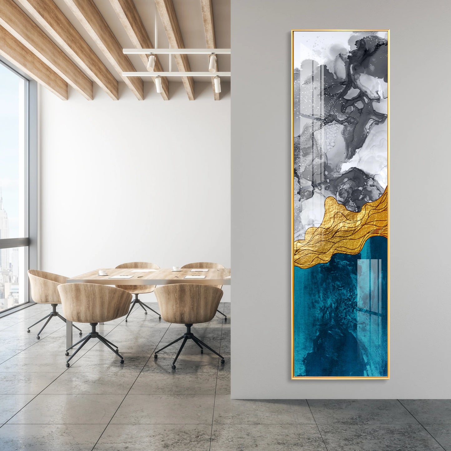 Modern Abstract Art Premium Acrylic Vertical Wall Art