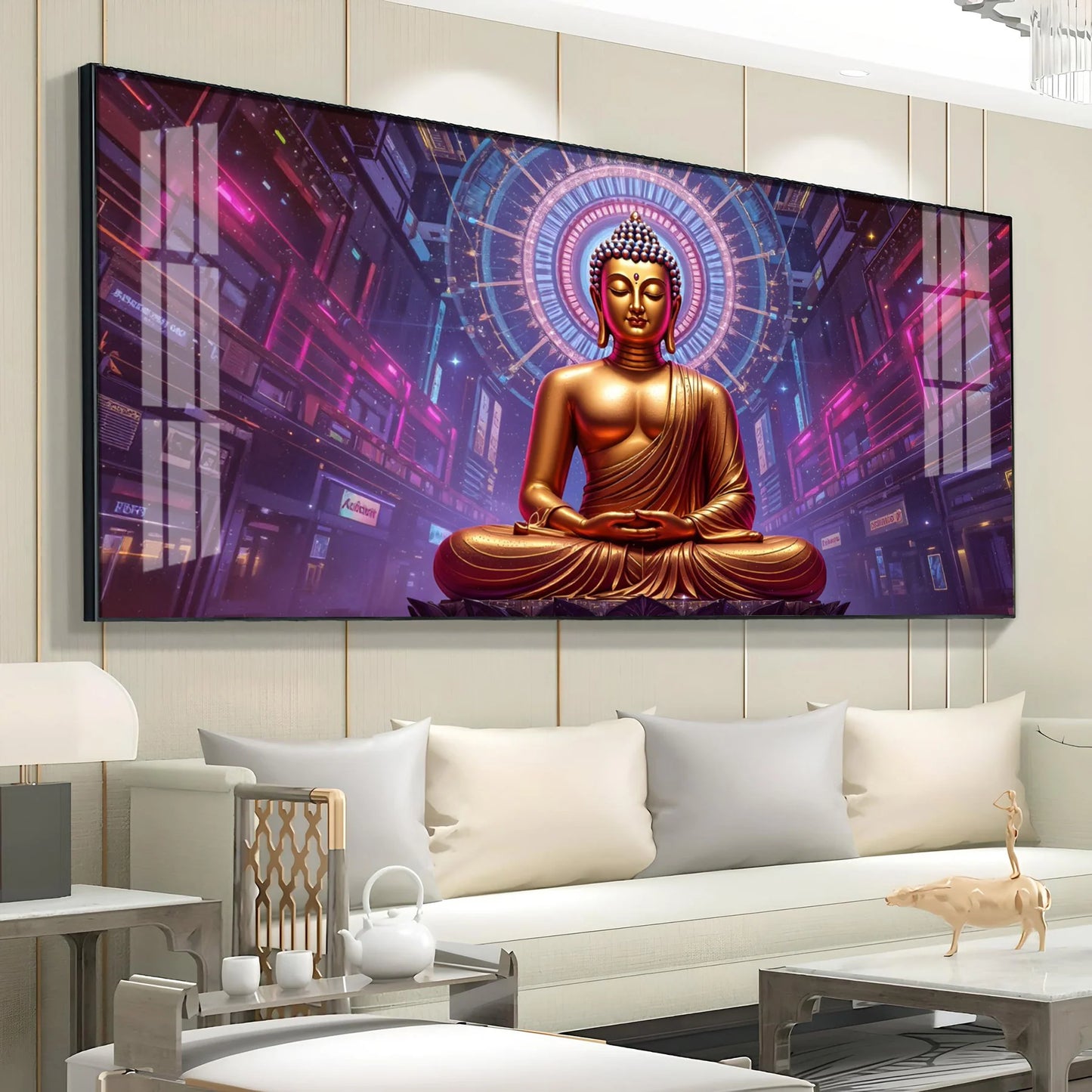Harmony Buddha Display Premium Acrylic Horizontal Wall Art