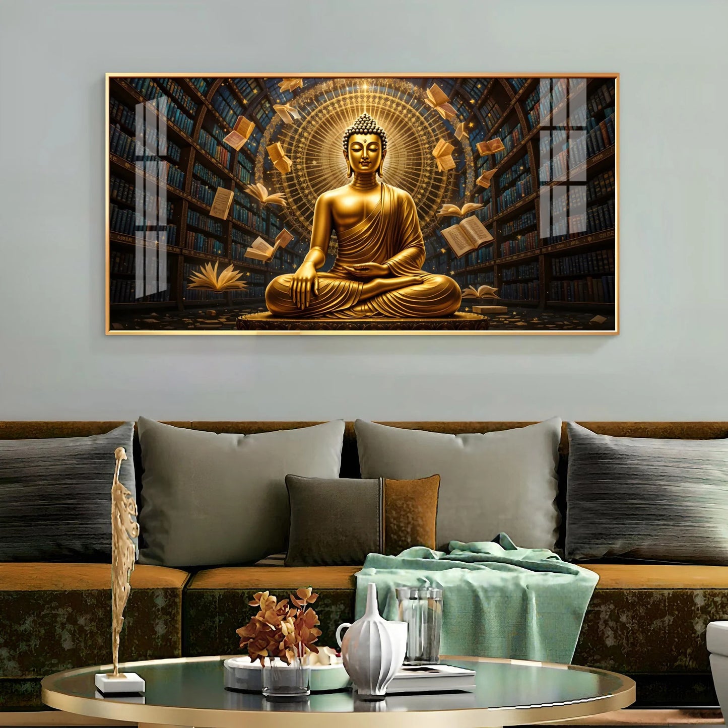Cultured Buddha Masterpiece Premium Acrylic Horizontal Wall Art