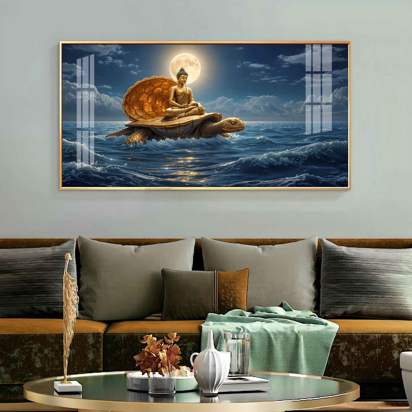 Budda Ocean Embrace Premium Acrylic Horizontal Wall Art
