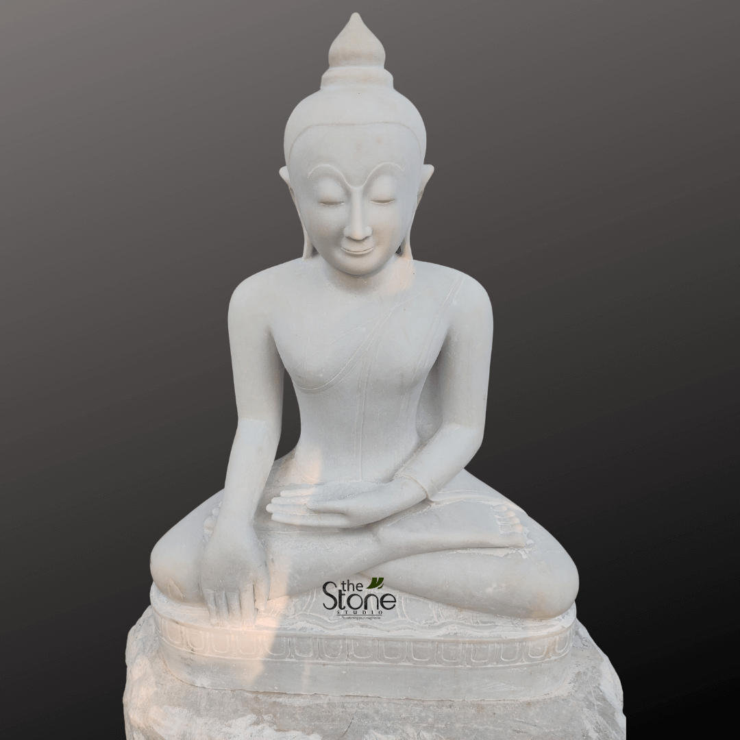 Marble Buddha Statue For Garden 4ft