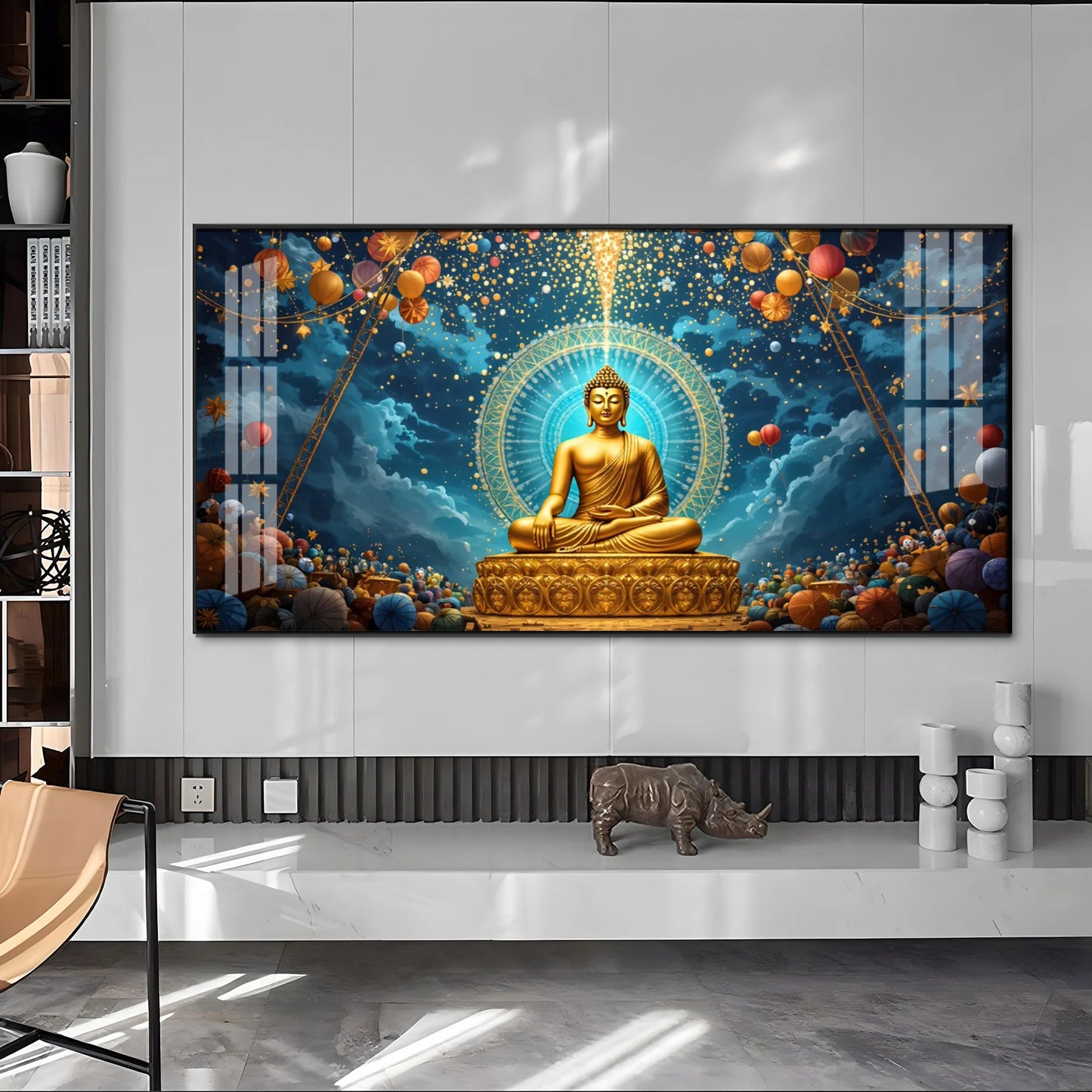 Buddha's Sanctuary Premium Acrylic Horizontal Wall Art
