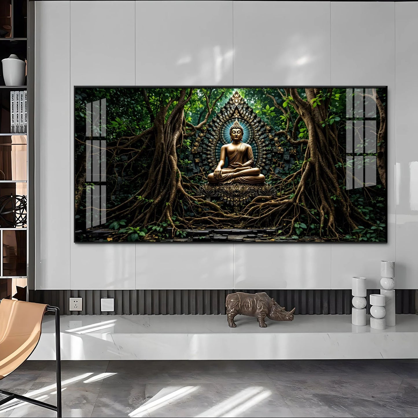 Ethereal Buddha Vision Premium Acrylic Horizontal Wall Art