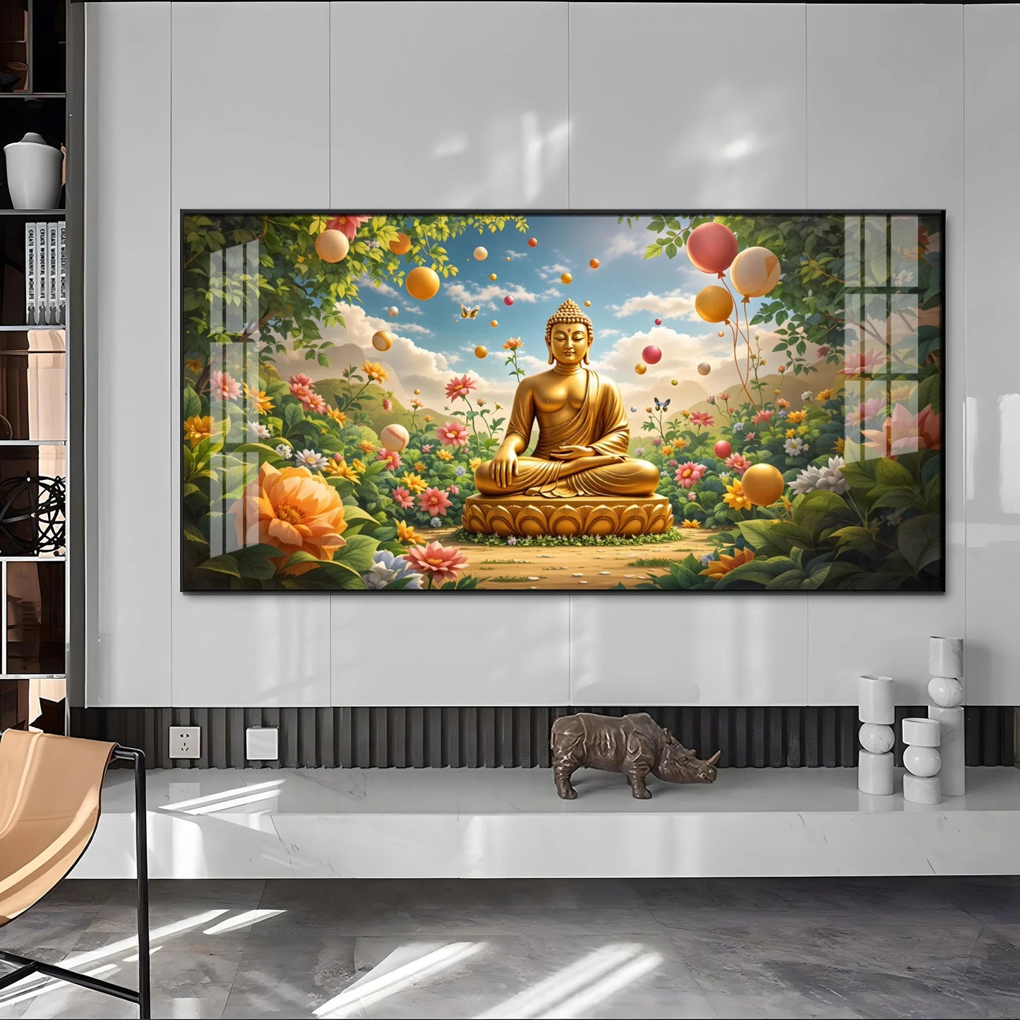 Buddha's Aura Premium Acrylic Horizontal Wall Art