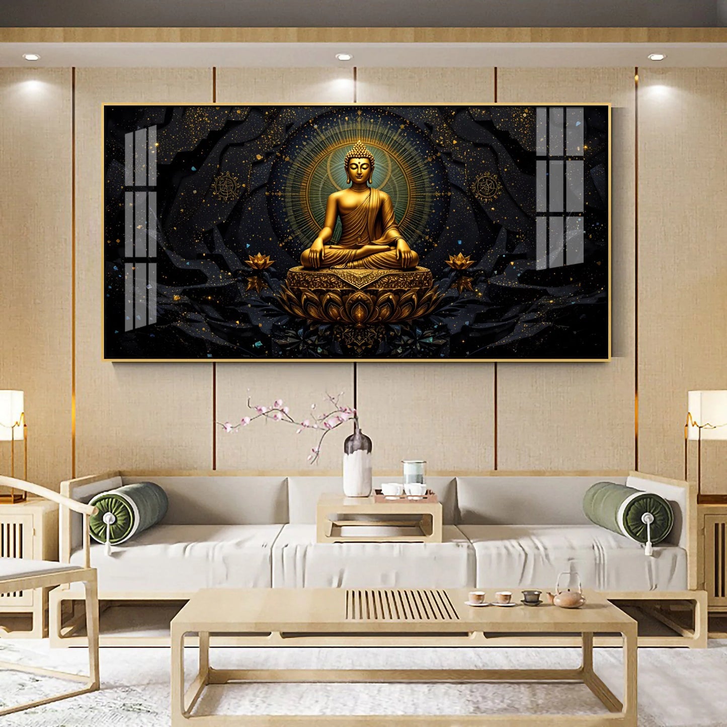 Ethereal Enlightenment Of Buddha Premium Acrylic Horizontal Wall Art