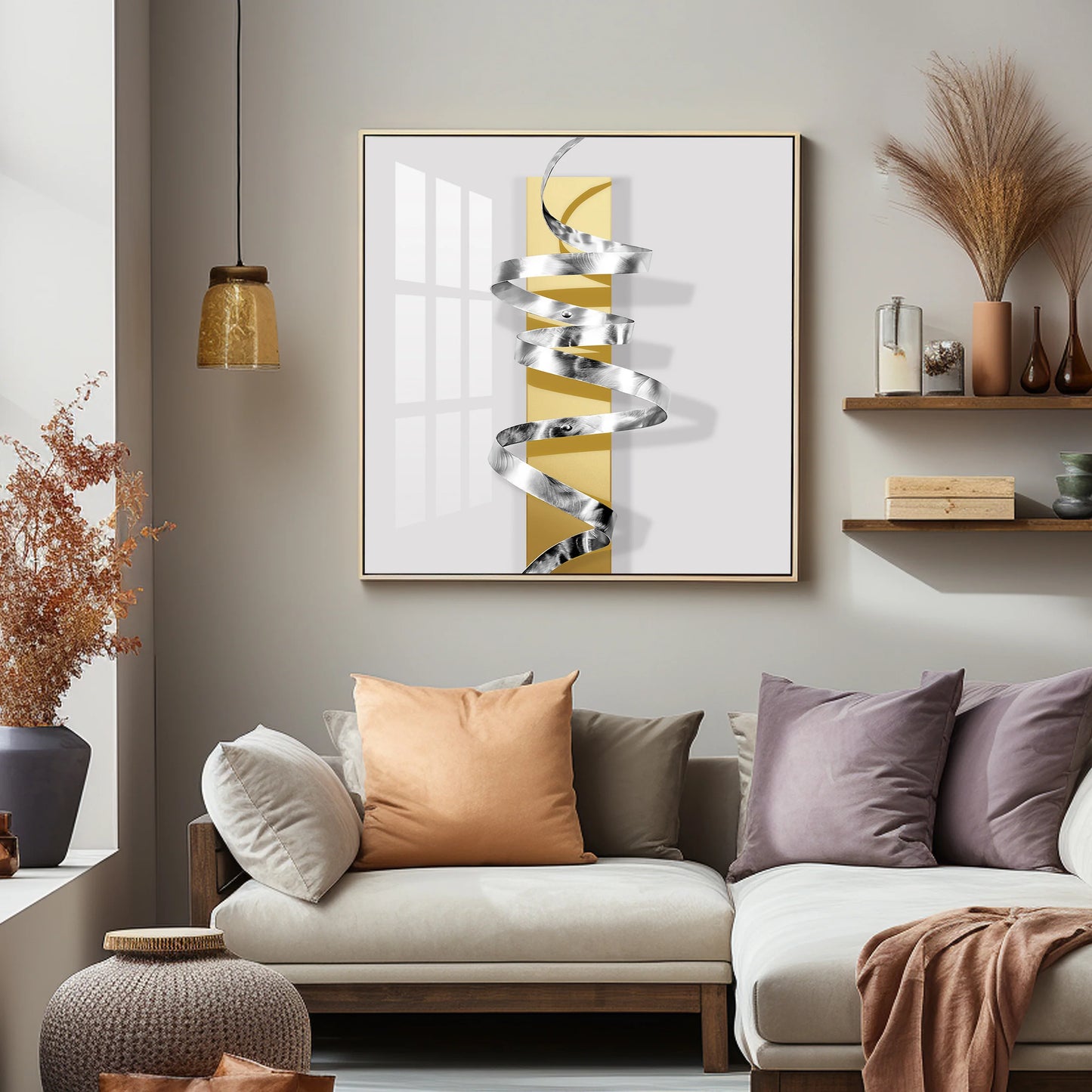 Silver Statement Premium Acrylic Square Wall Art