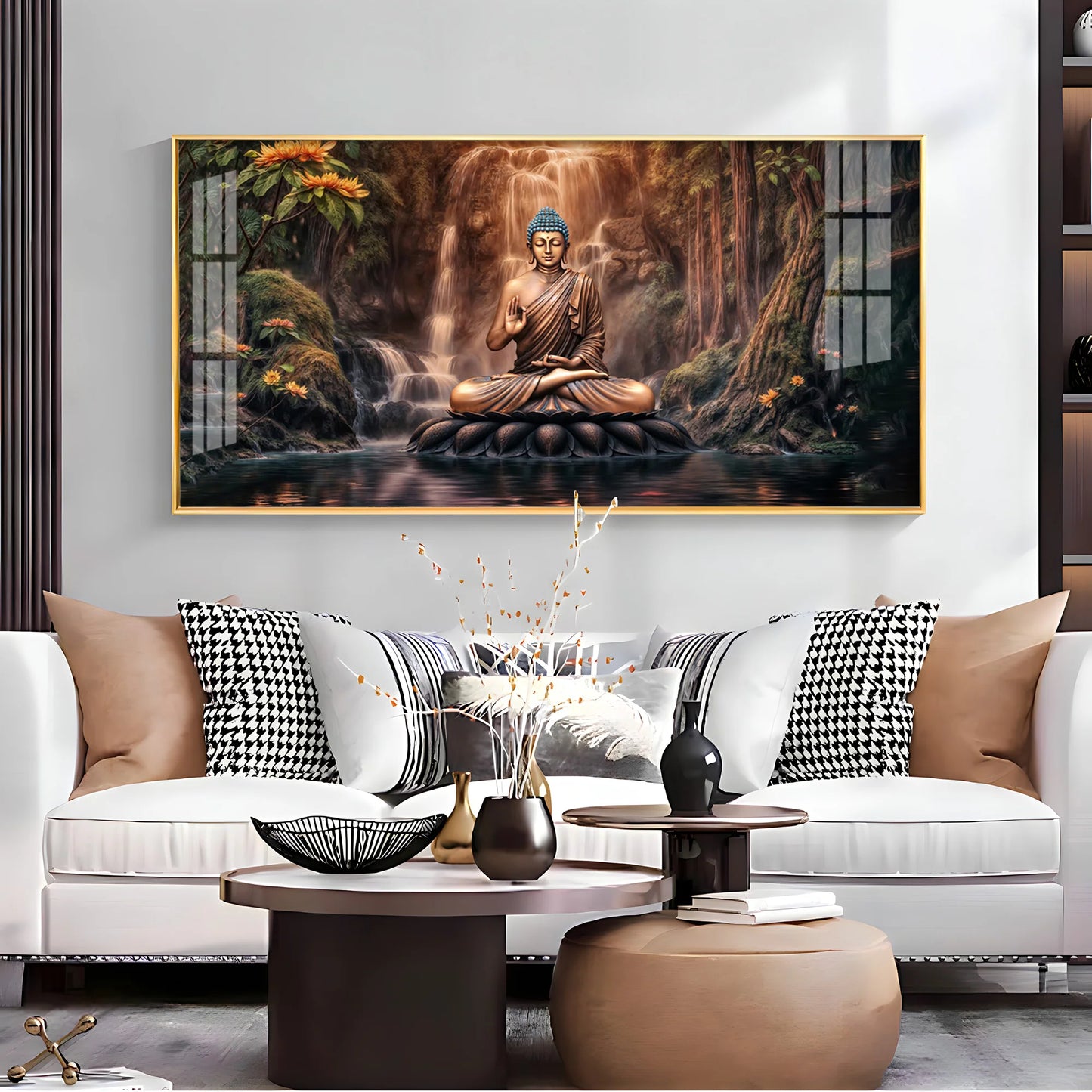 Tranquil Illumination Buddha Premium Acrylic Horizontal Wall Art