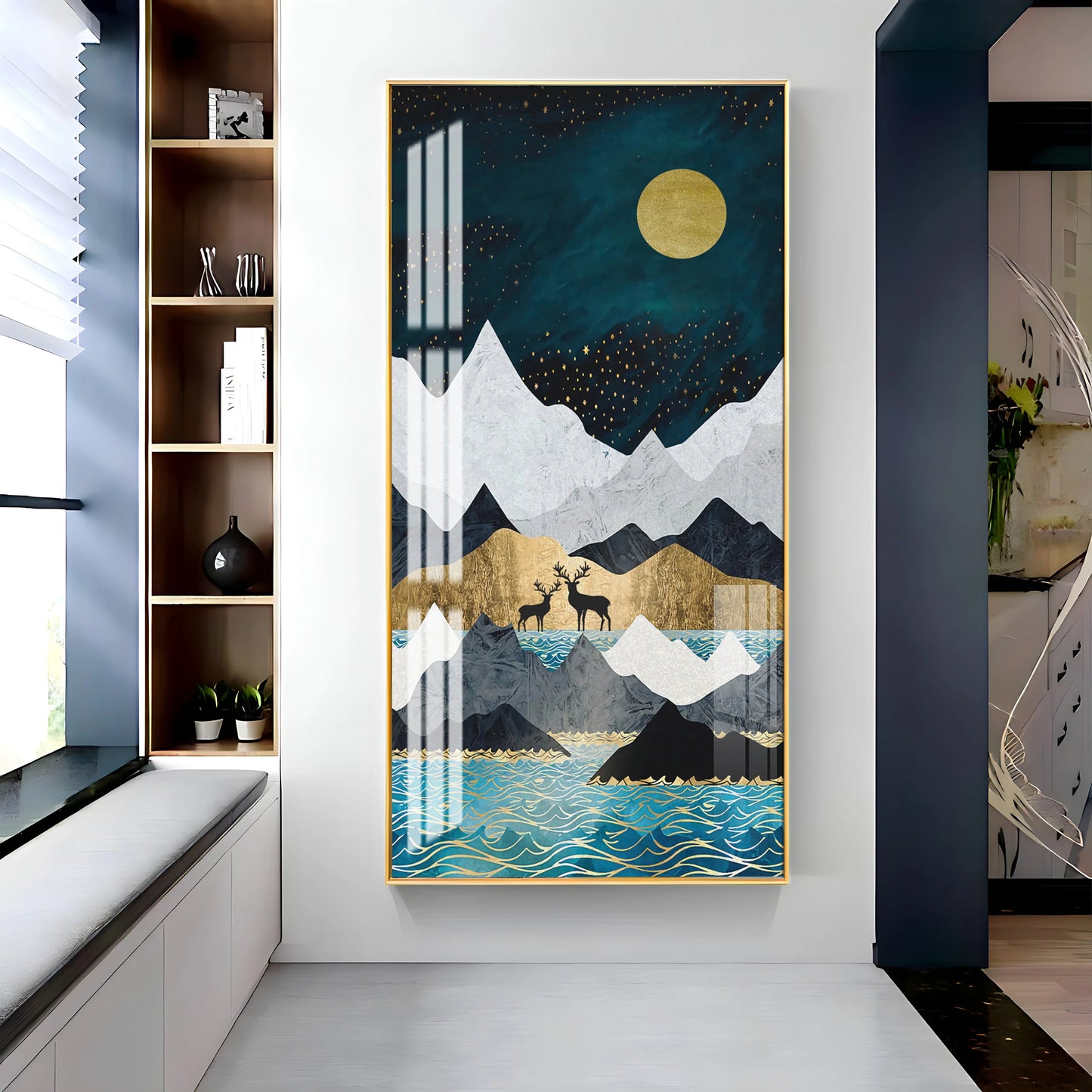 Winter Mountains Premium Acrylic Vertical Wall Art