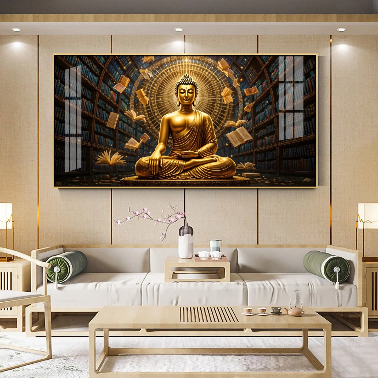Cultured Buddha Masterpiece Premium Acrylic Horizontal Wall Art