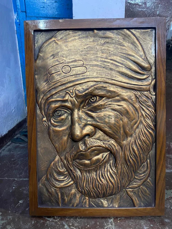Sai Baba Relief Mural 3D Wall Art