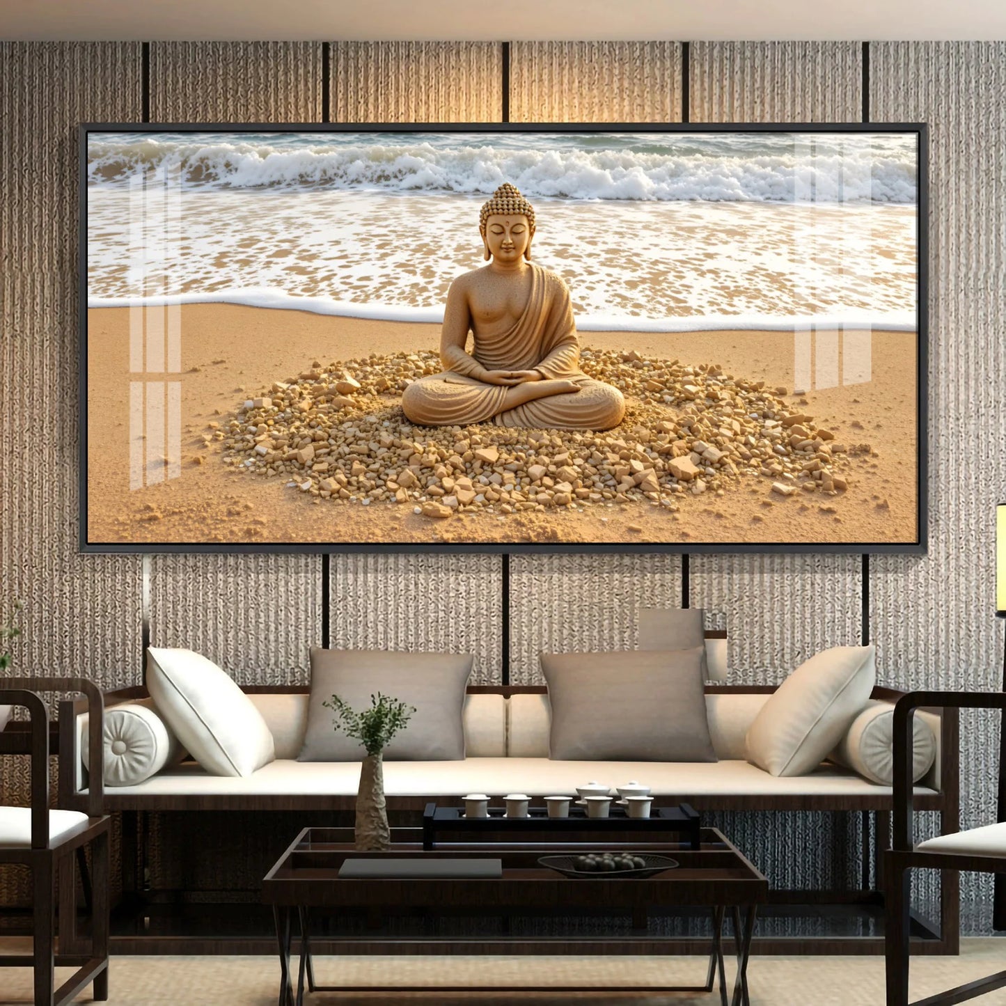 Tranquil Aura Buddha Premium Acrylic Horizontal Wall Art