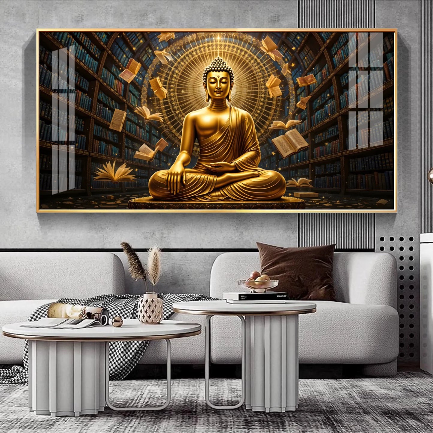 Cultured Buddha Masterpiece Premium Acrylic Horizontal Wall Art