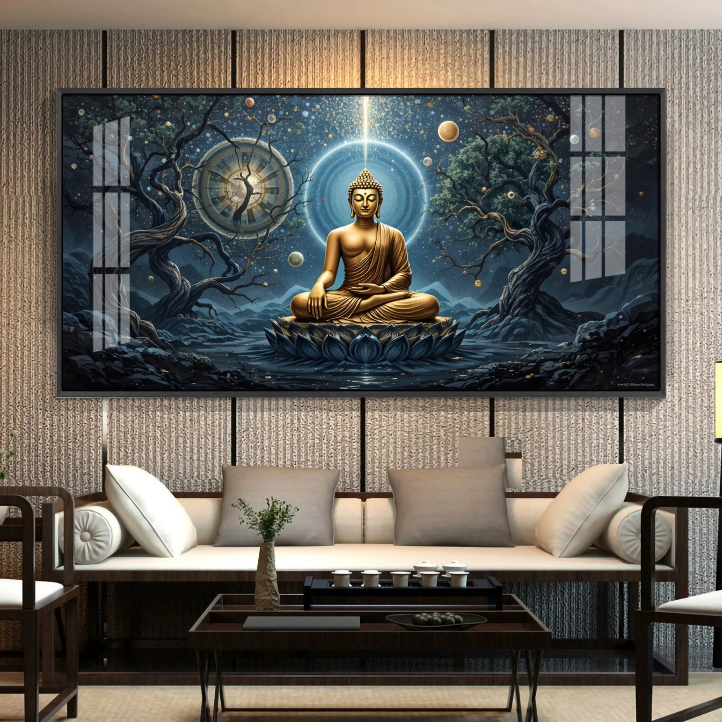 Celestial Buddha Premium Acrylic Horizontal Wall Art