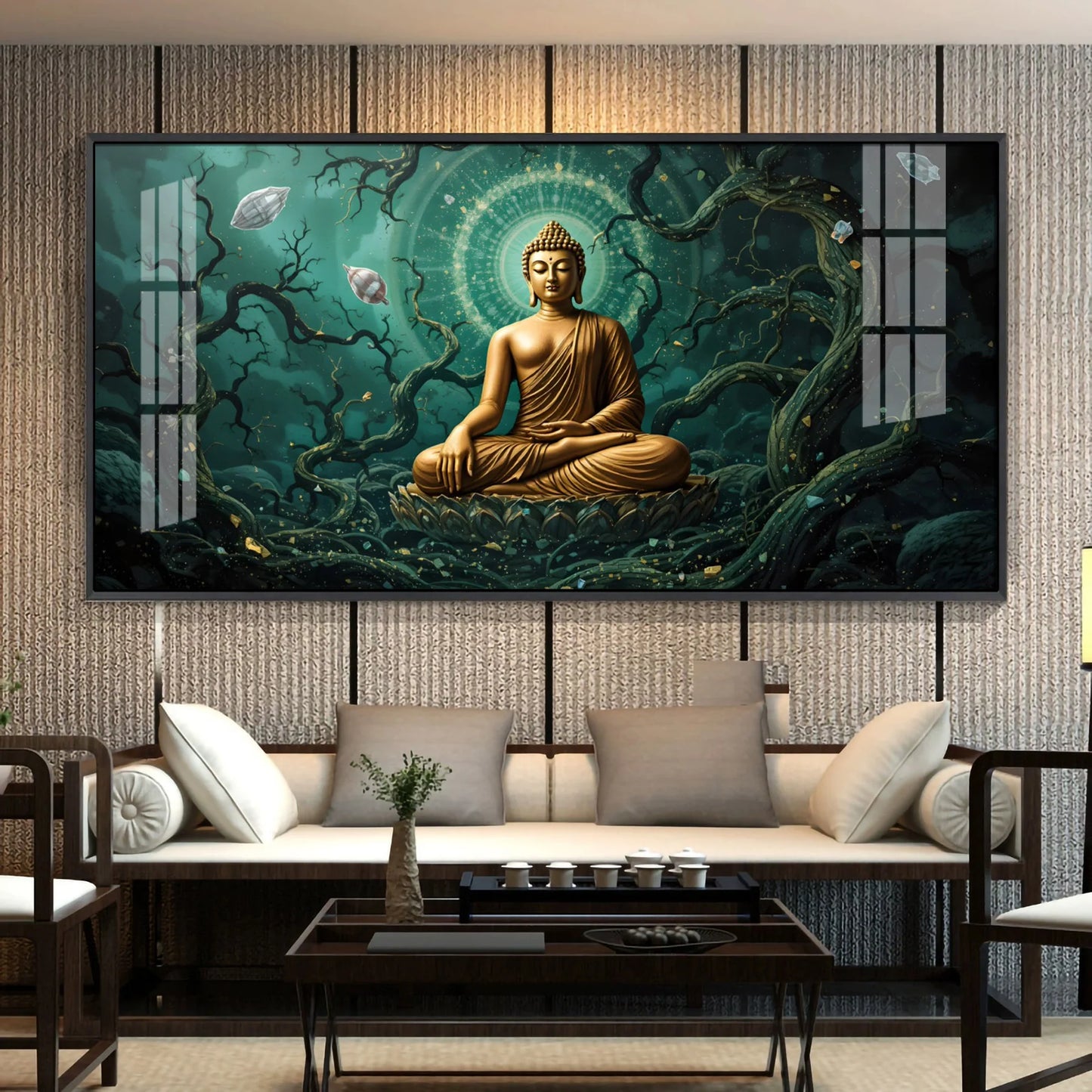 Buddha's Embrace Premium Acrylic Horizontal Wall Art