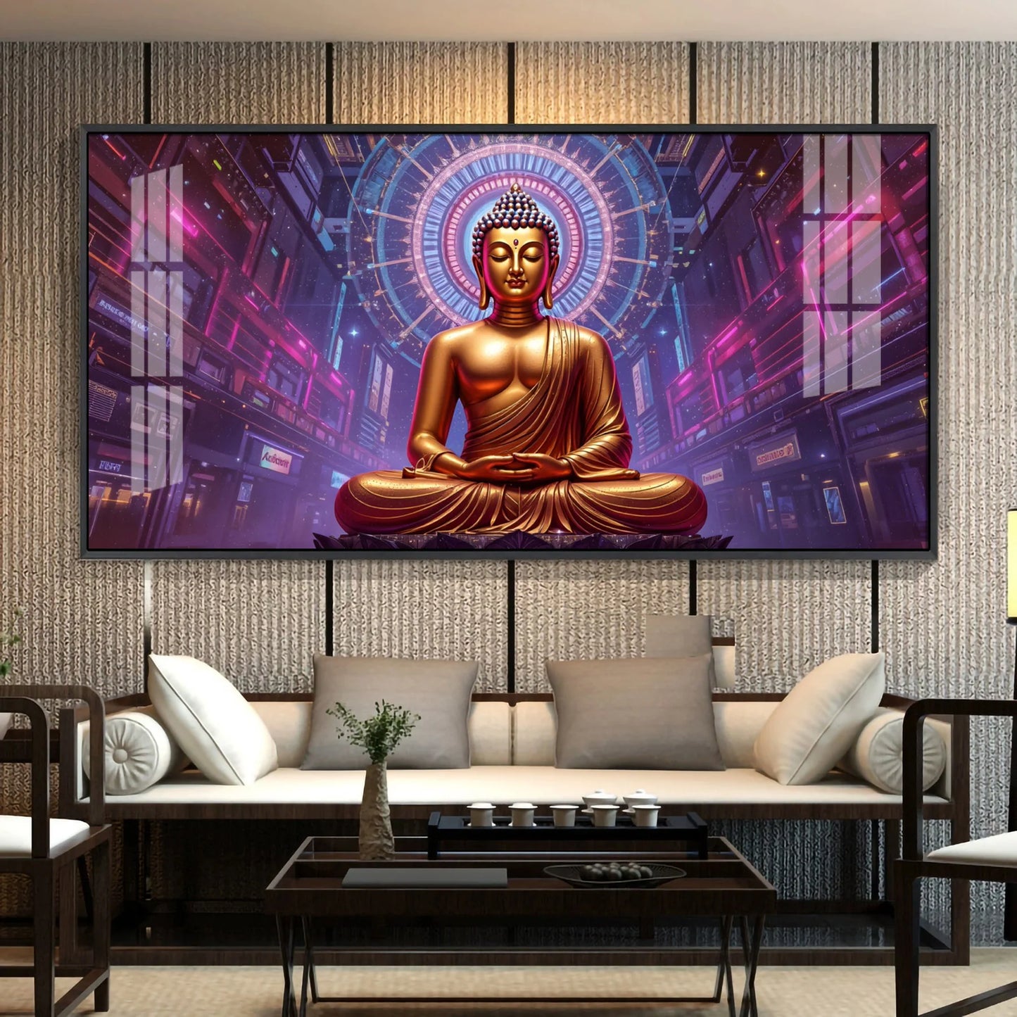 Harmony Buddha Display Premium Acrylic Horizontal Wall Art