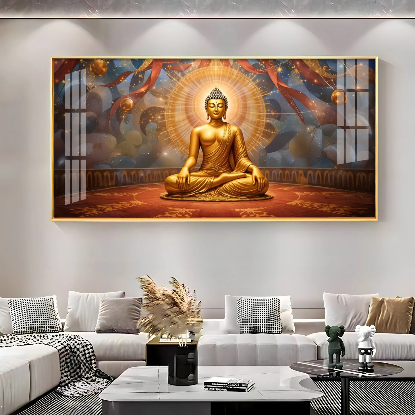 Enlightened Aura Of Buddha Premium Acrylic Horizontal Wall Art