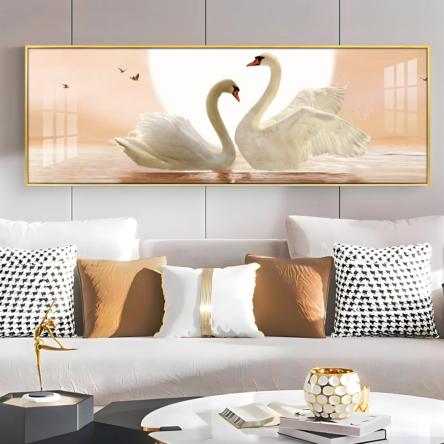 Romantic Moment Luxury Crystal Horizontal Wall Art