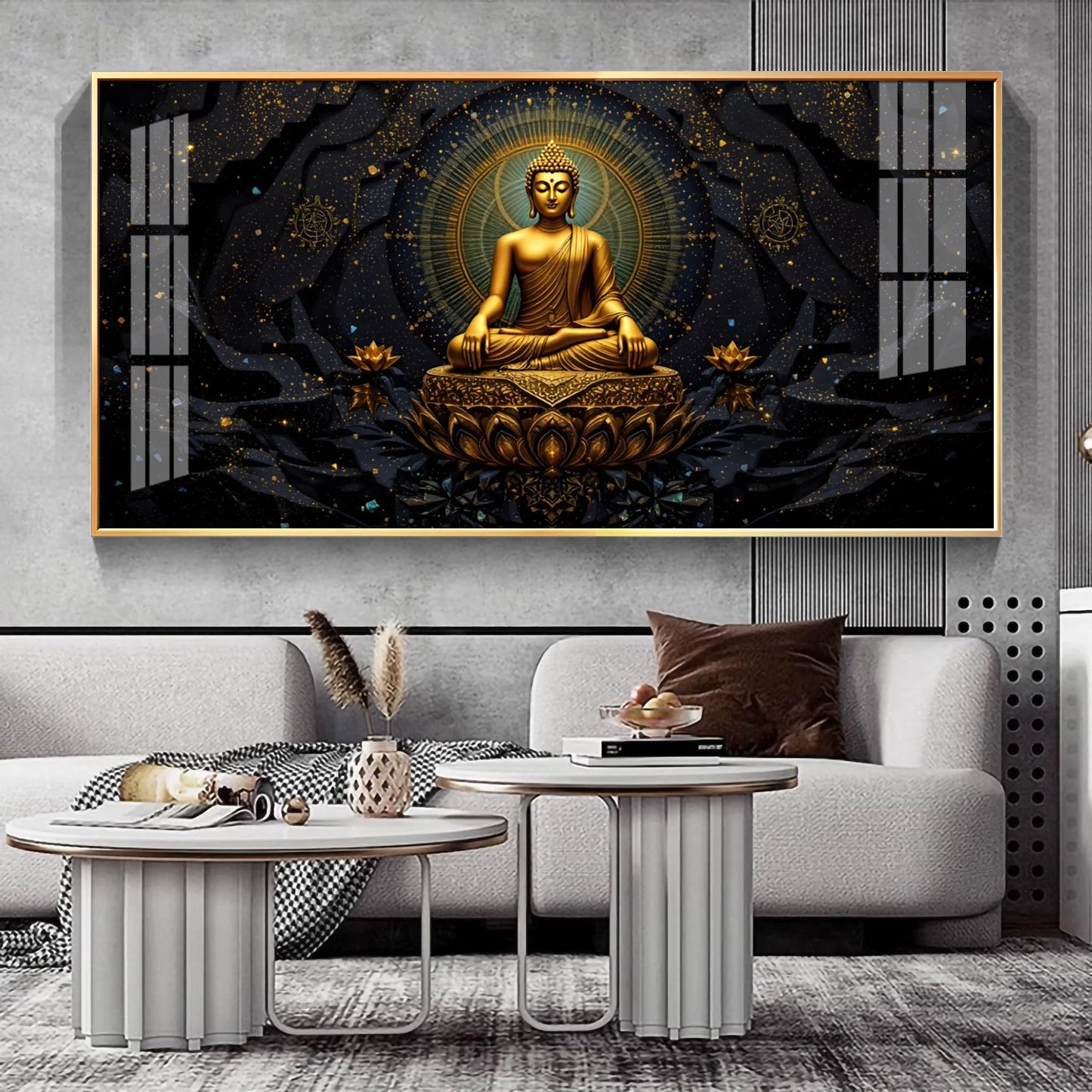 Ethereal Enlightenment Of Buddha Premium Acrylic Horizontal Wall Art