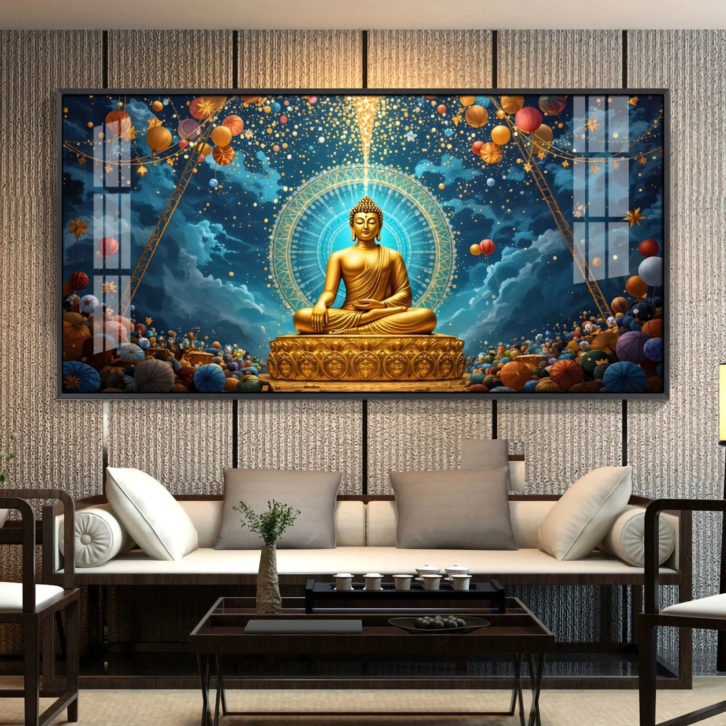 Buddha's Sanctuary Premium Acrylic Horizontal Wall Art