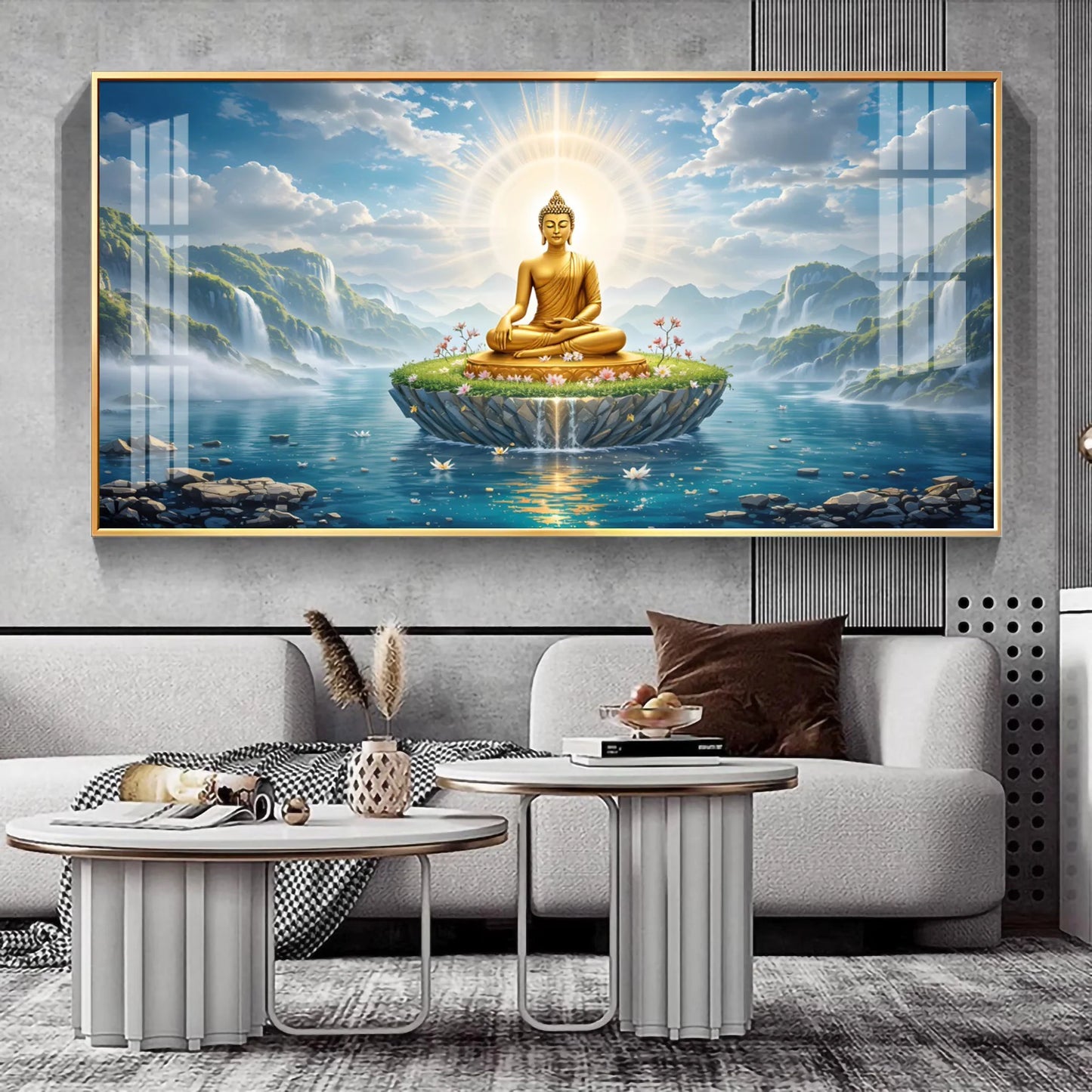 The Buddha's Haven Premium Acrylic Horizontal Wall Art
