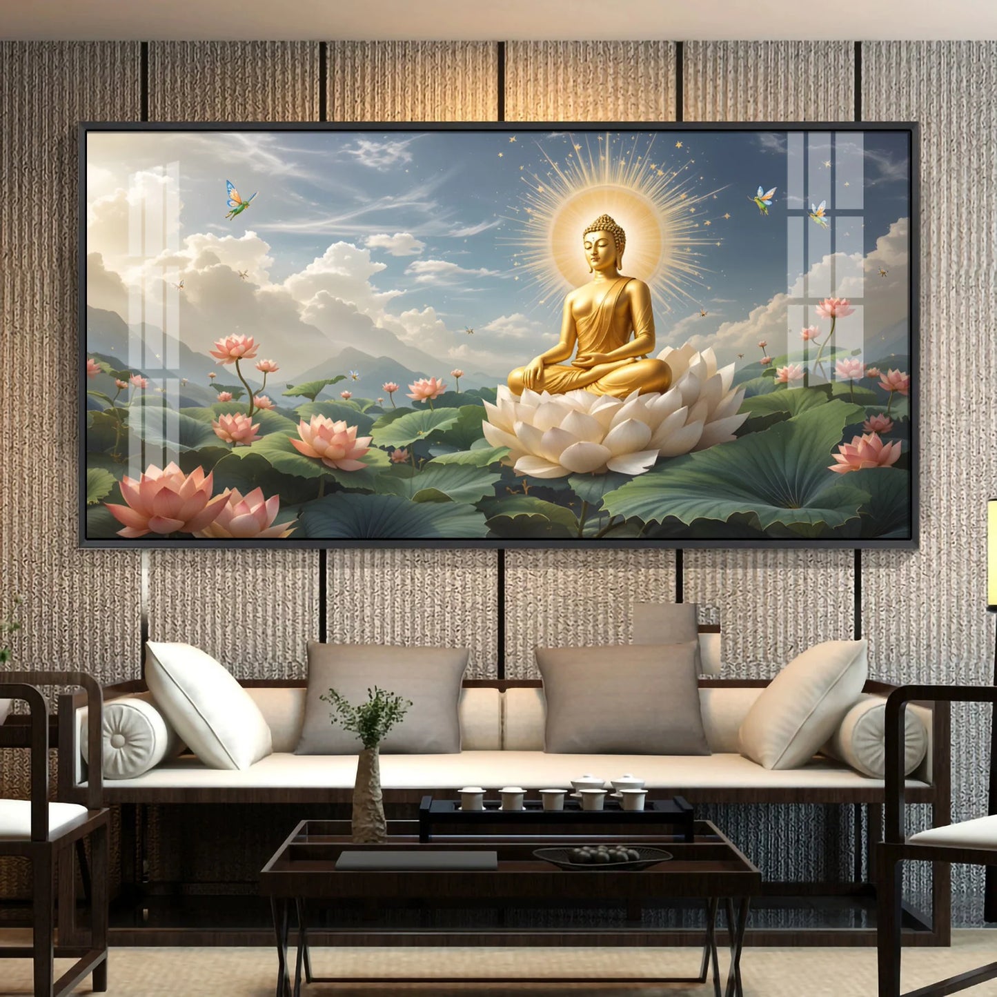 Tranquil Buddha Artwork Premium Acrylic Horizontal Wall Art