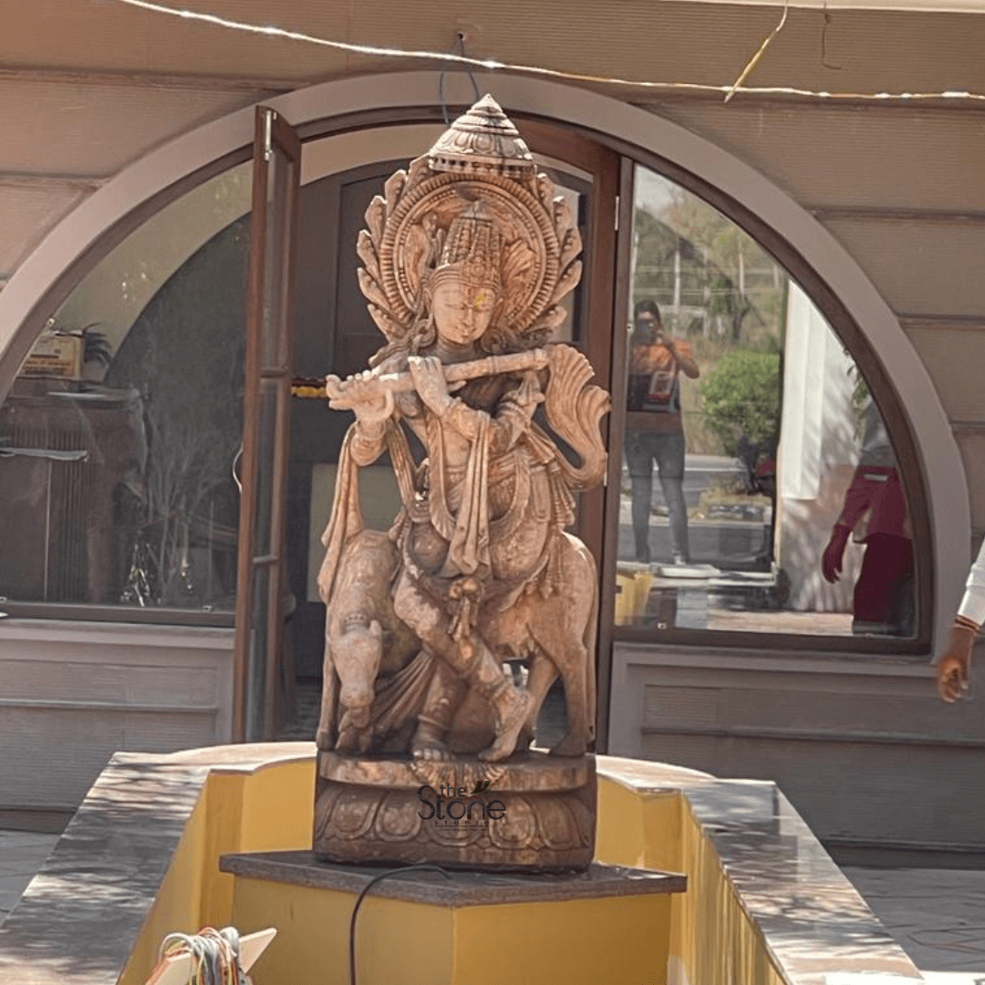 Antique Krishna Statue 5ft