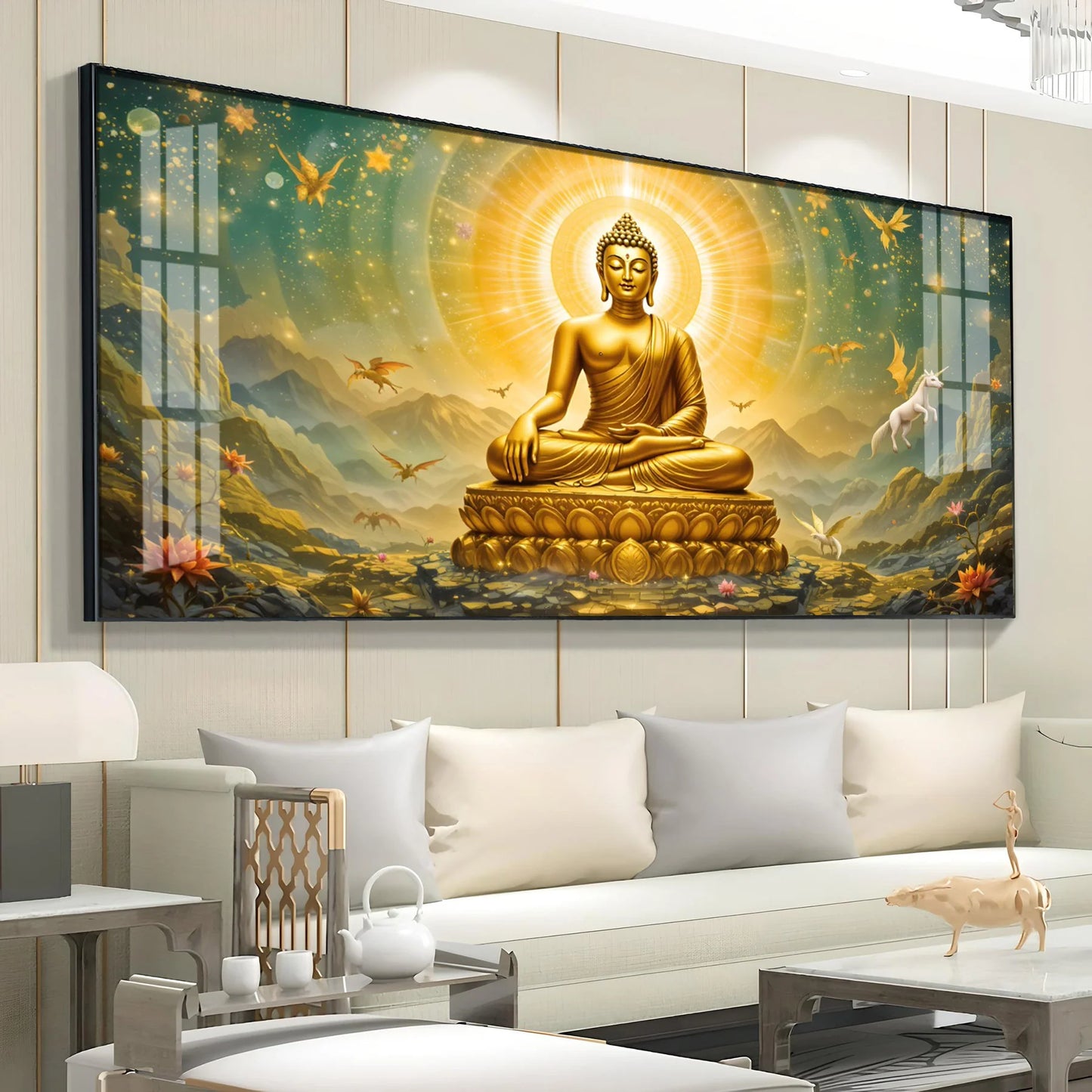 Cloudscape Buddha Premium Acrylic Horizontal Wall Art