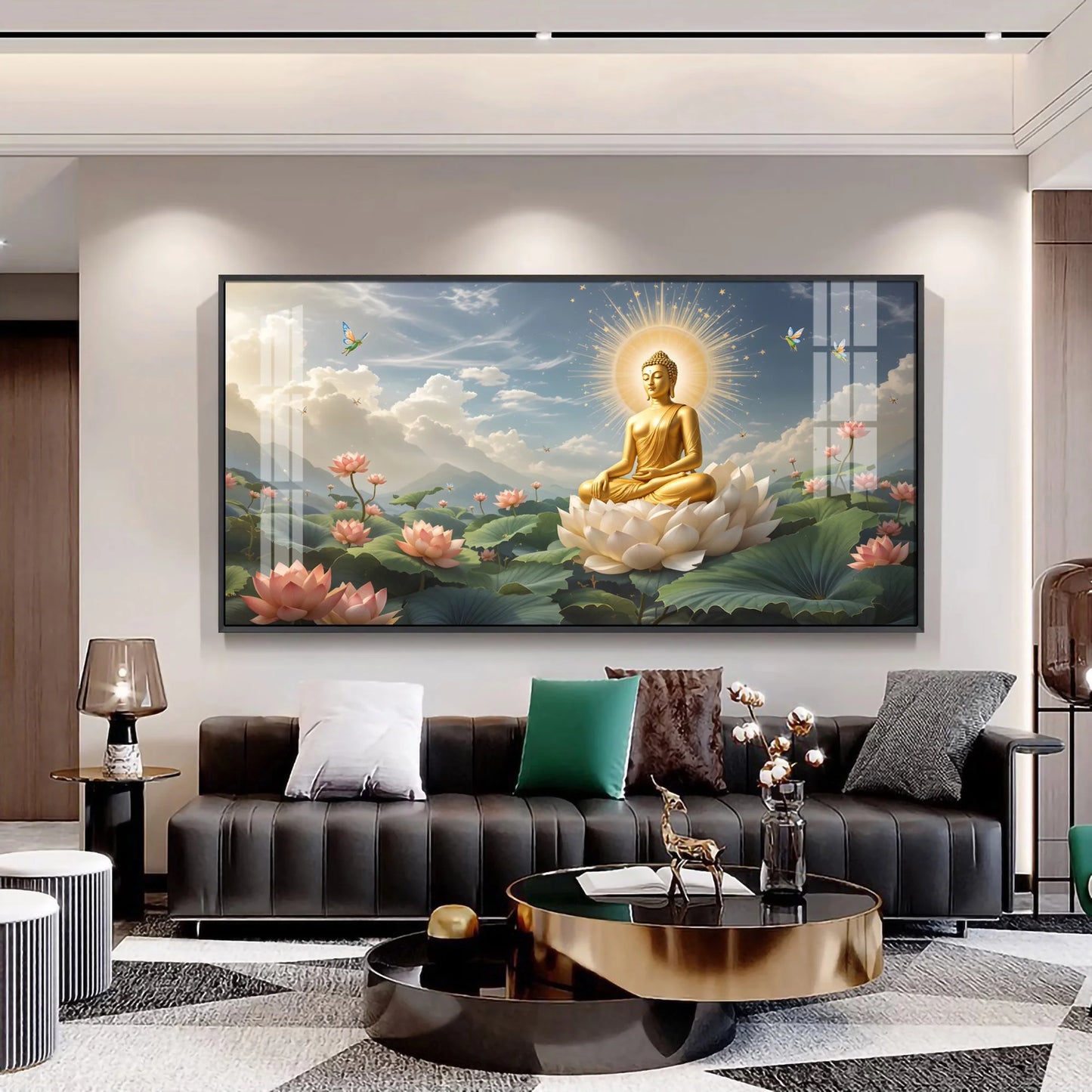 Tranquil Buddha Artwork Premium Acrylic Horizontal Wall Art