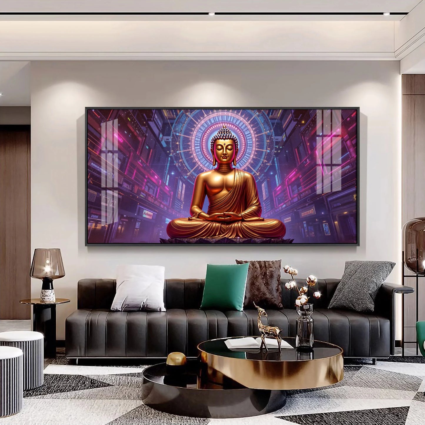 Harmony Buddha Display Premium Acrylic Horizontal Wall Art