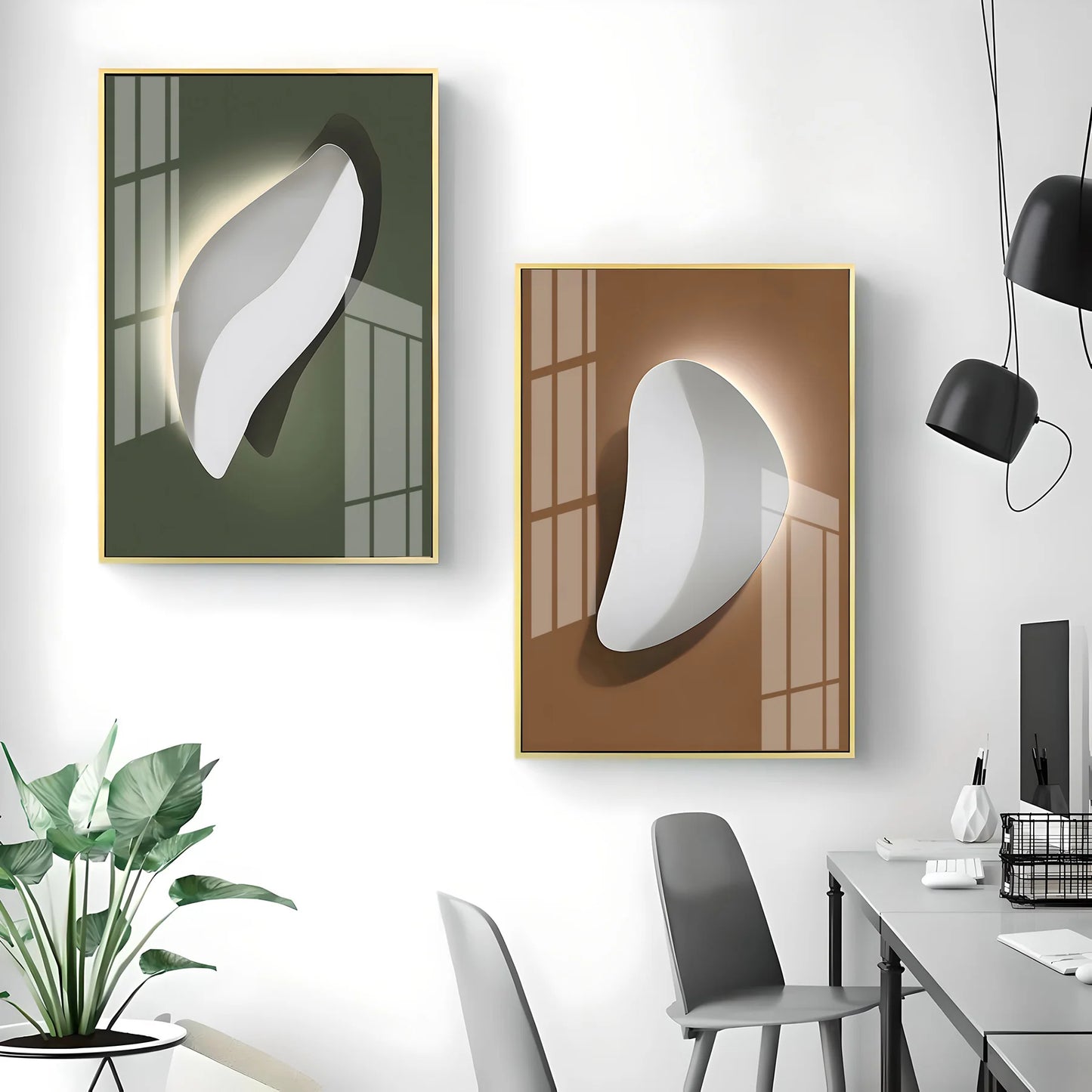 Artistry Illumination Premium Acrylic Vertical Wall Art (Set Of 2)