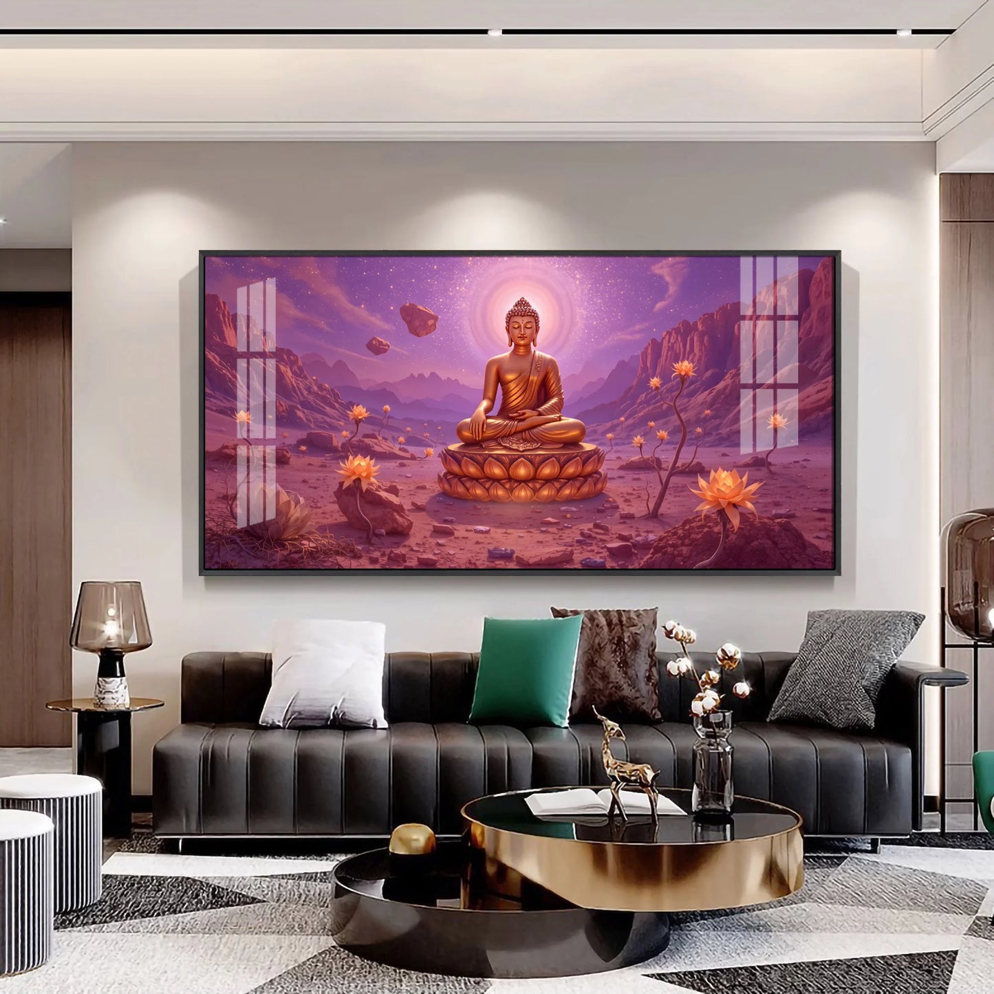 Mystic Buddha Retreat Premium Acrylic Horizontal Wall Art
