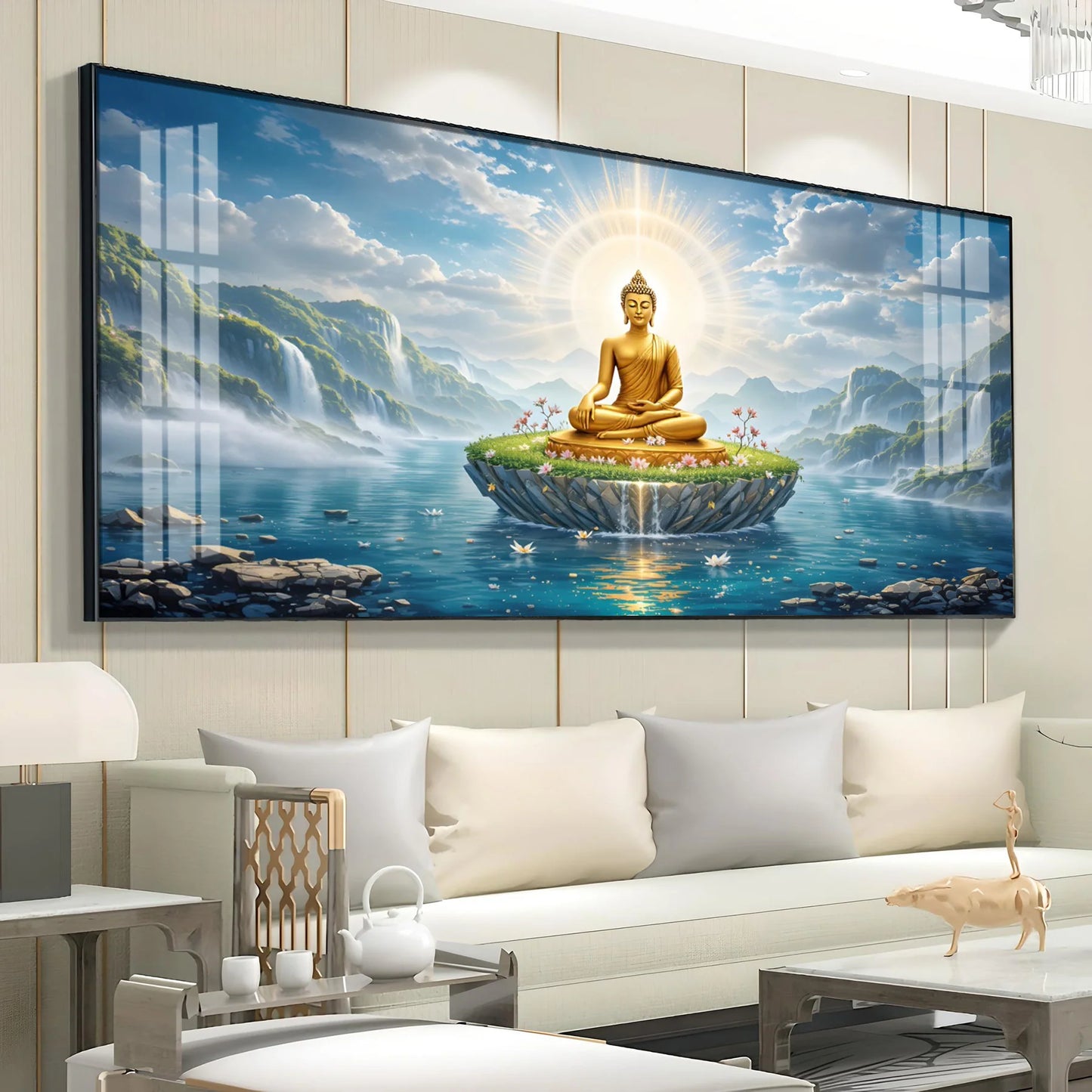 The Buddha's Haven Premium Acrylic Horizontal Wall Art