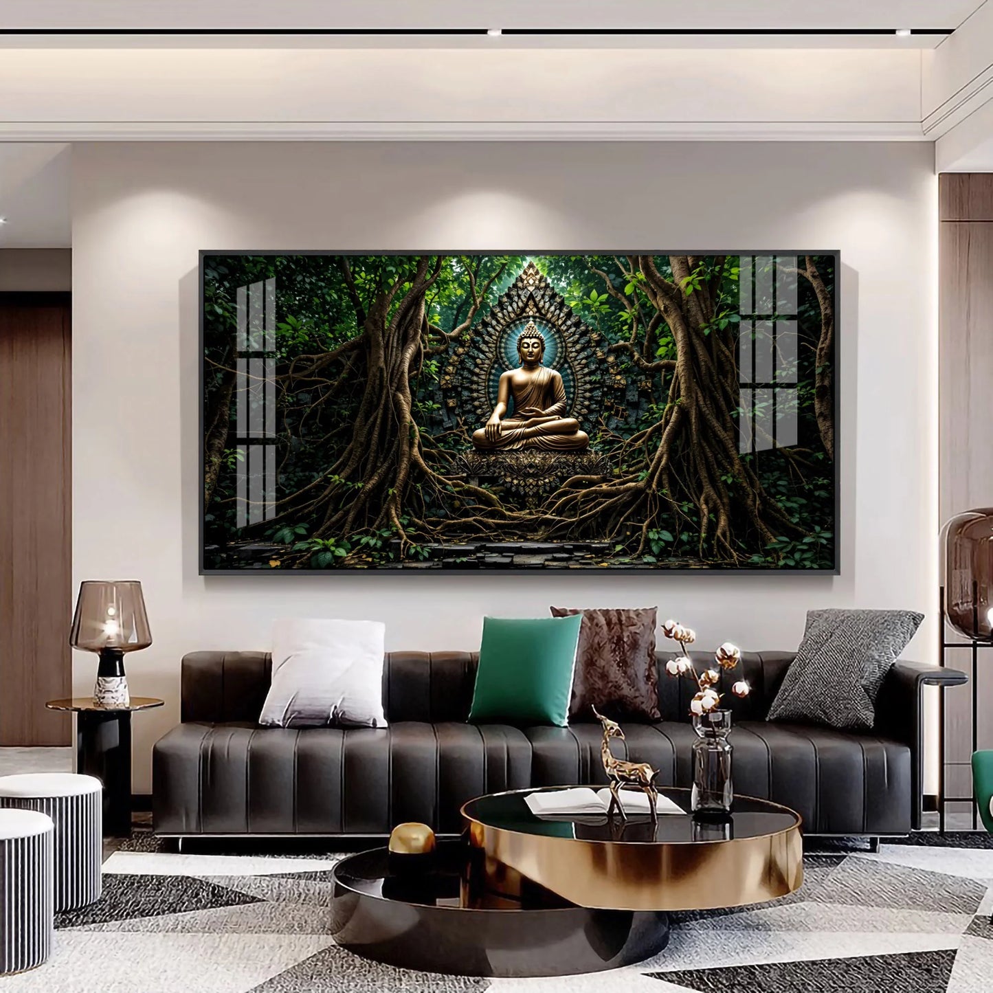 Ethereal Buddha Vision Premium Acrylic Horizontal Wall Art