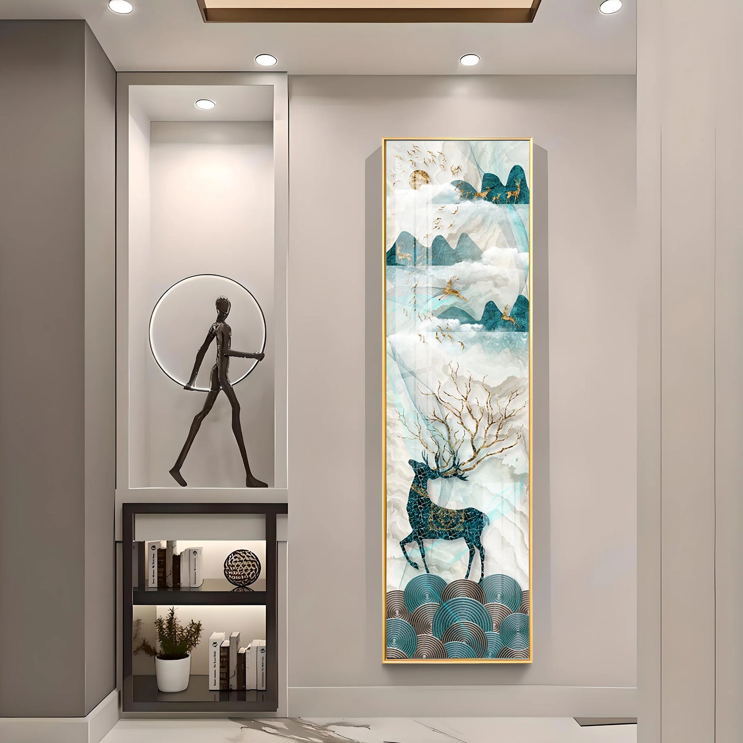 The Lucky Deer Premium Acrylic Vertical Wall Art