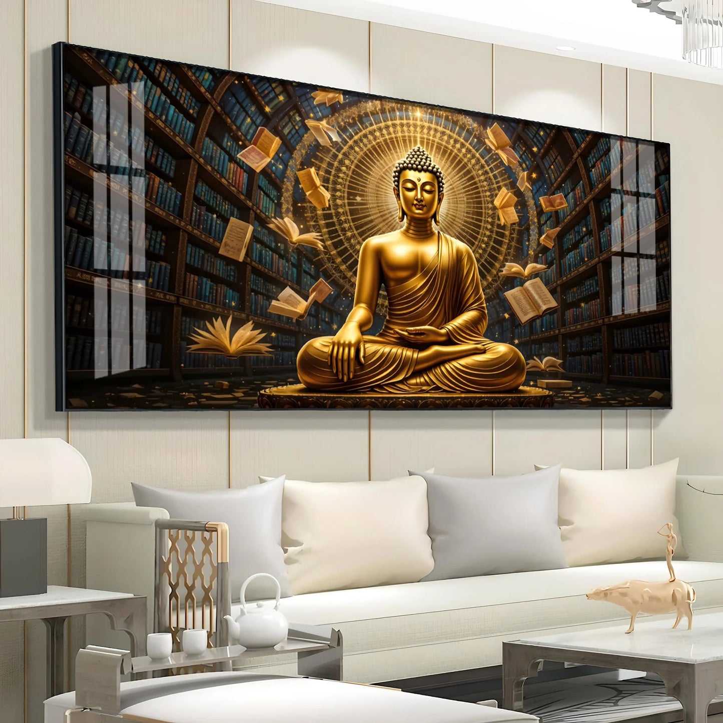 Cultured Buddha Masterpiece Premium Acrylic Horizontal Wall Art