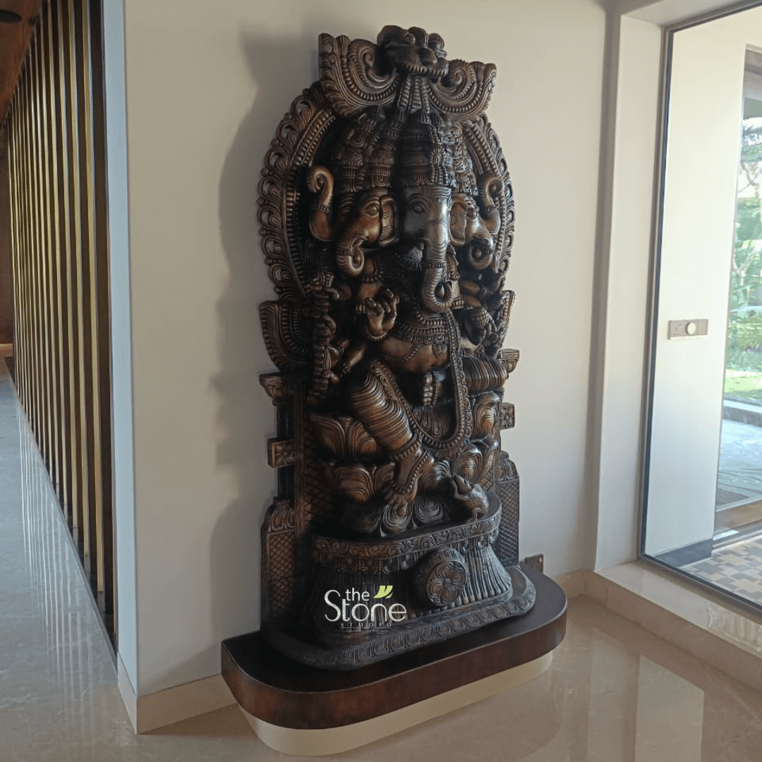Large Wooden Ganesh Statue 6ft