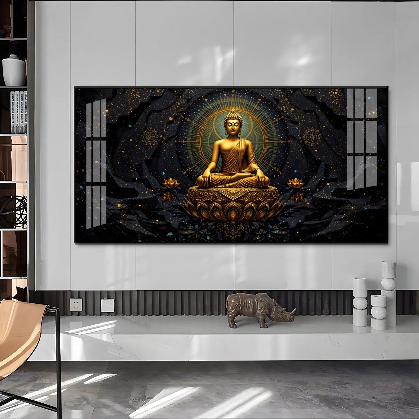 Ethereal Enlightenment Of Buddha Premium Acrylic Horizontal Wall Art
