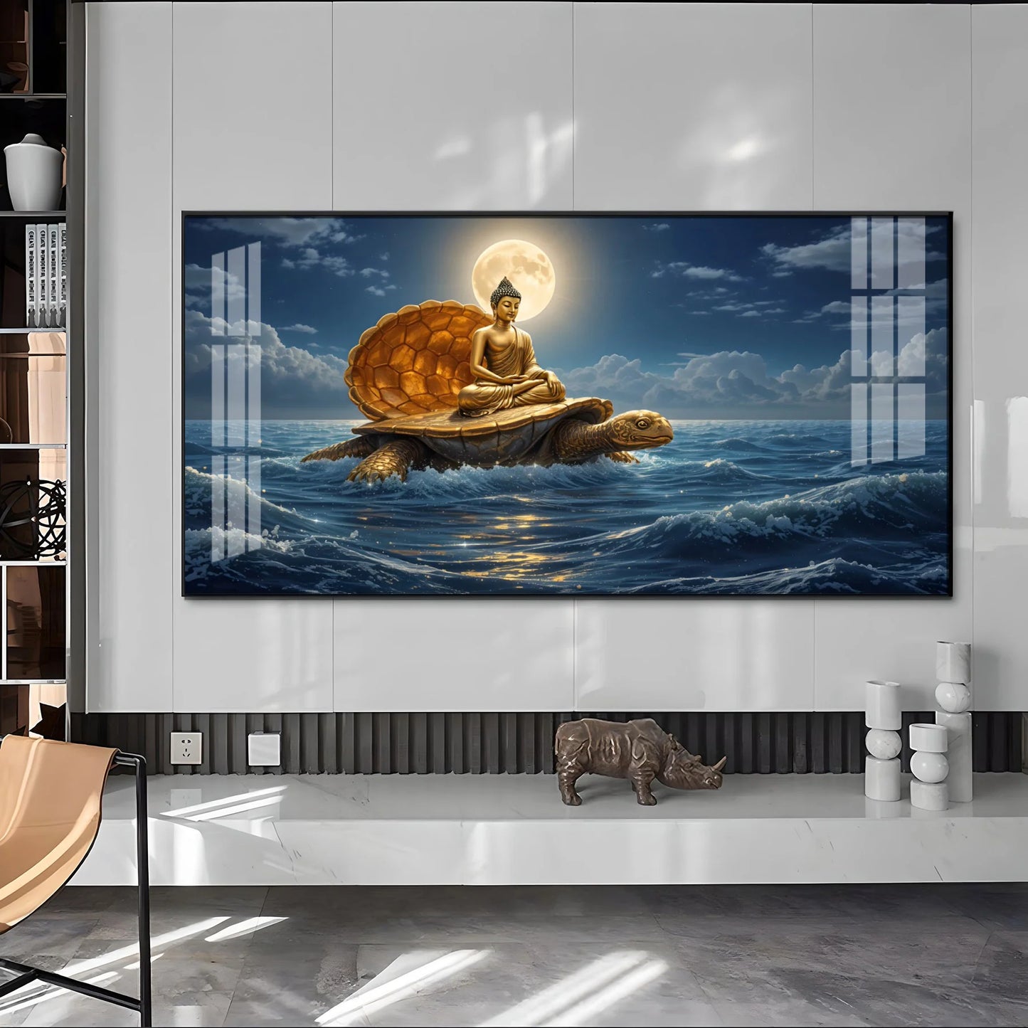 Budda Ocean Embrace Premium Acrylic Horizontal Wall Art