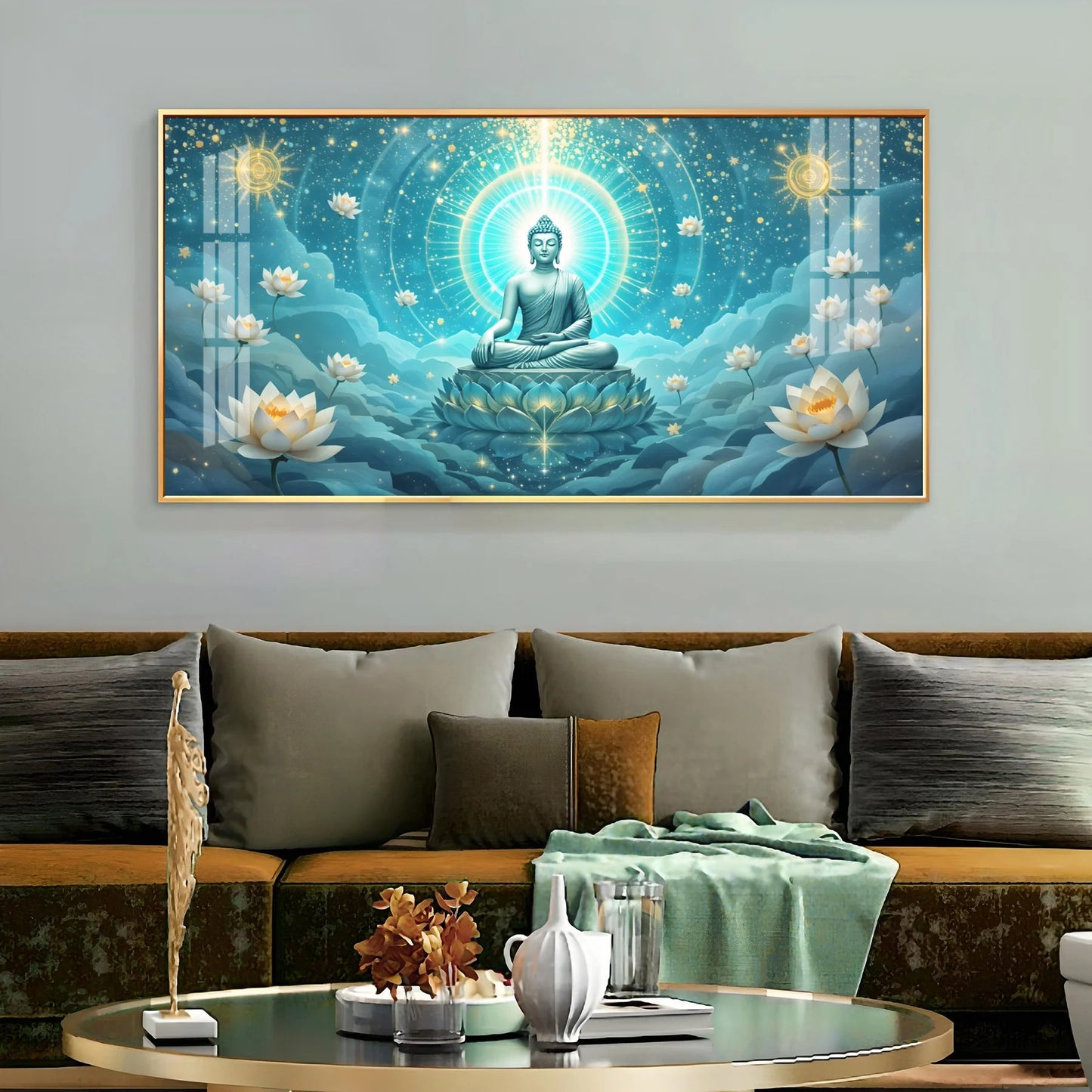 Celestial Buddha Serenity Premium Acrylic Horizontal Wall Art