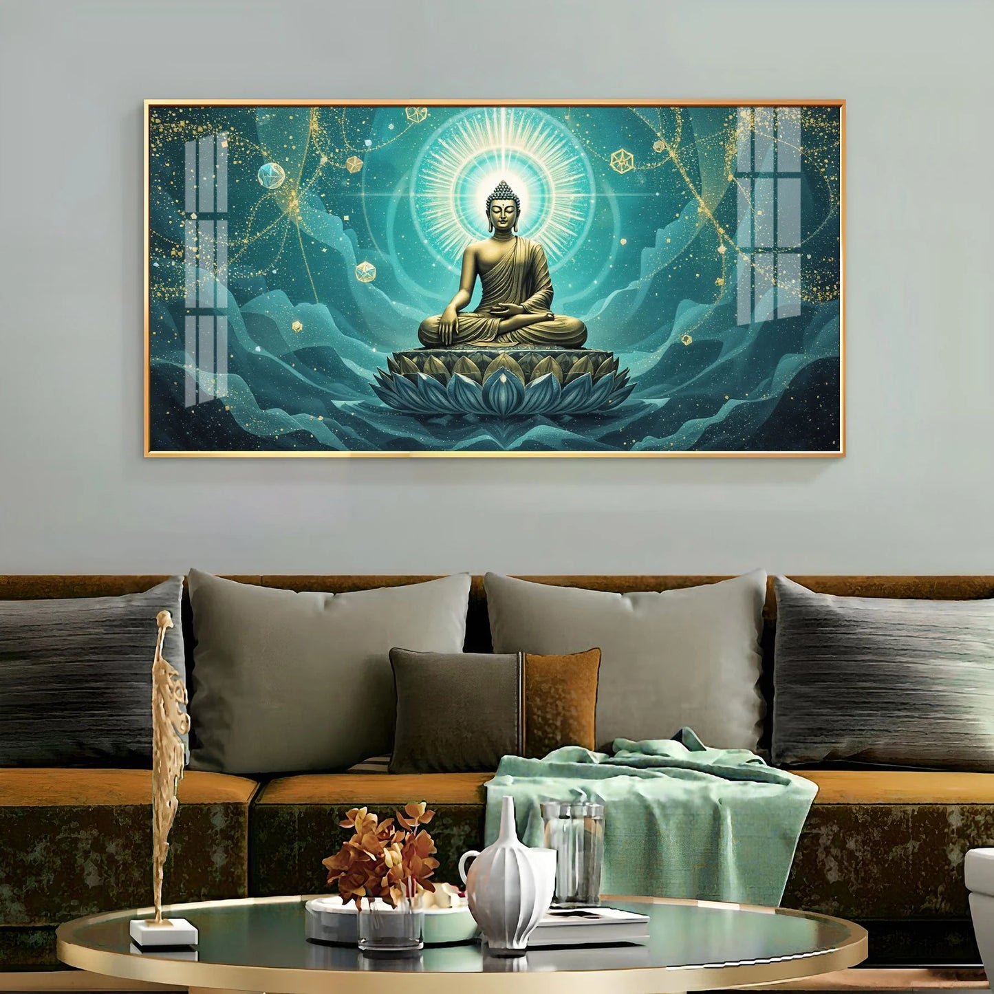 Serene Sky Buddha Premium Acrylic Horizontal Wall Art