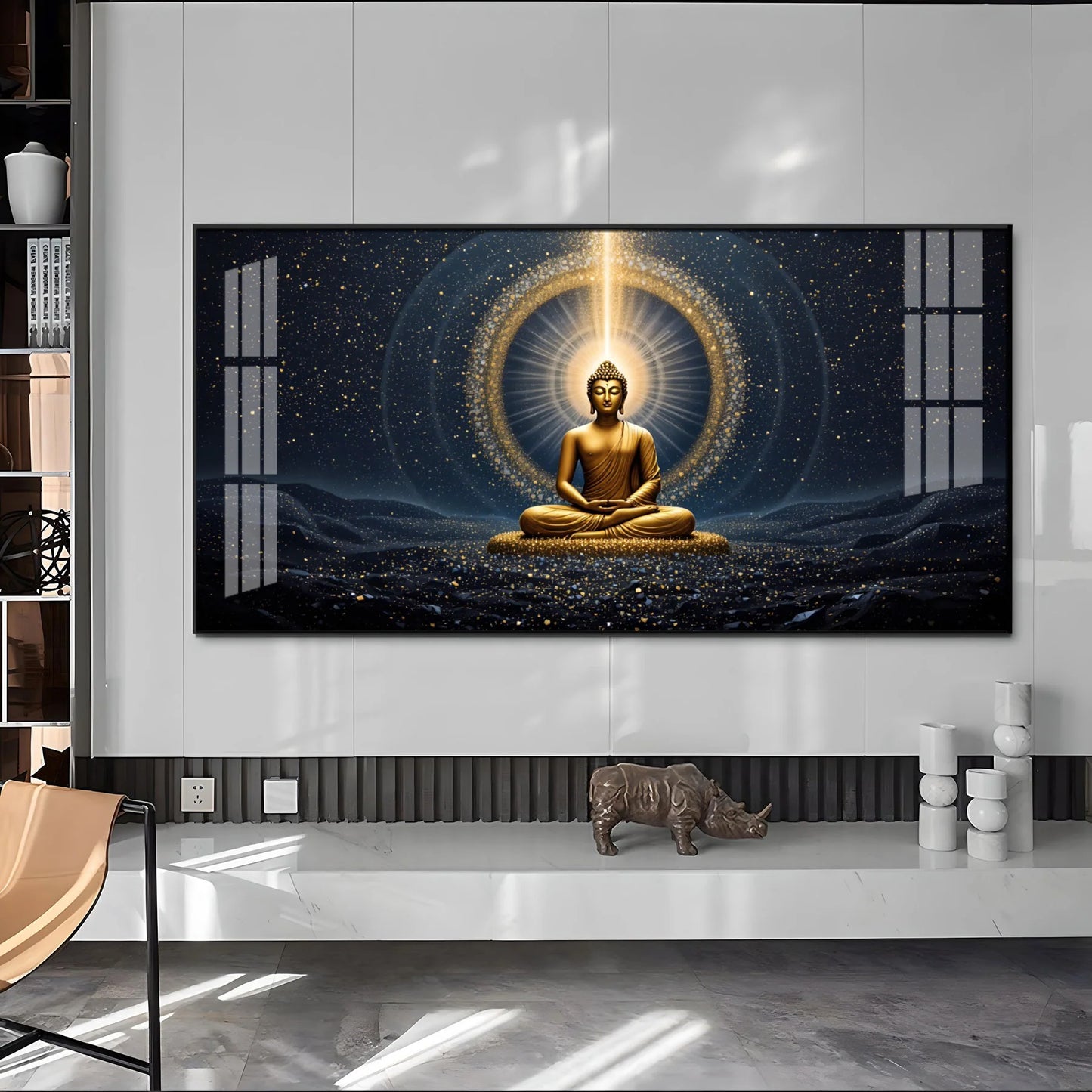 Radiant Buddha Reflection Premium Acrylic Horizontal Wall Art