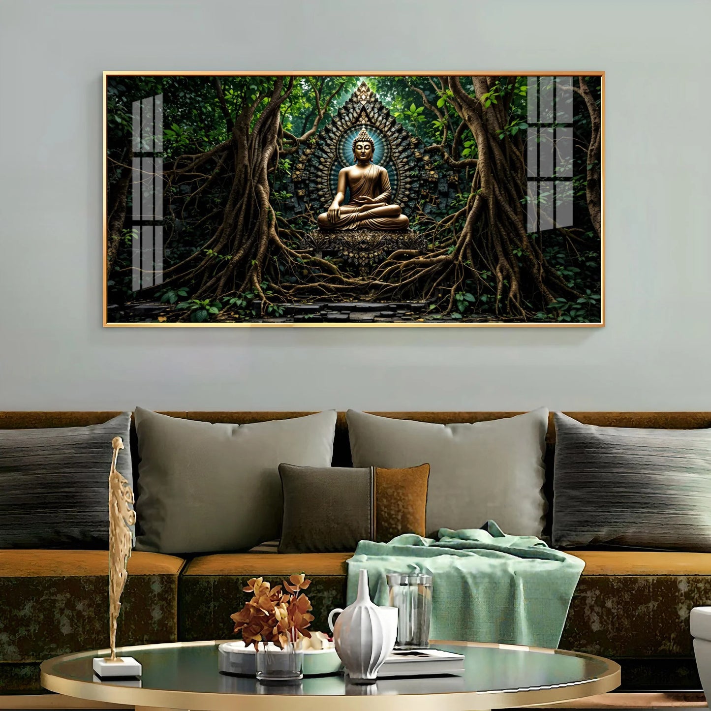 Ethereal Buddha Vision Premium Acrylic Horizontal Wall Art