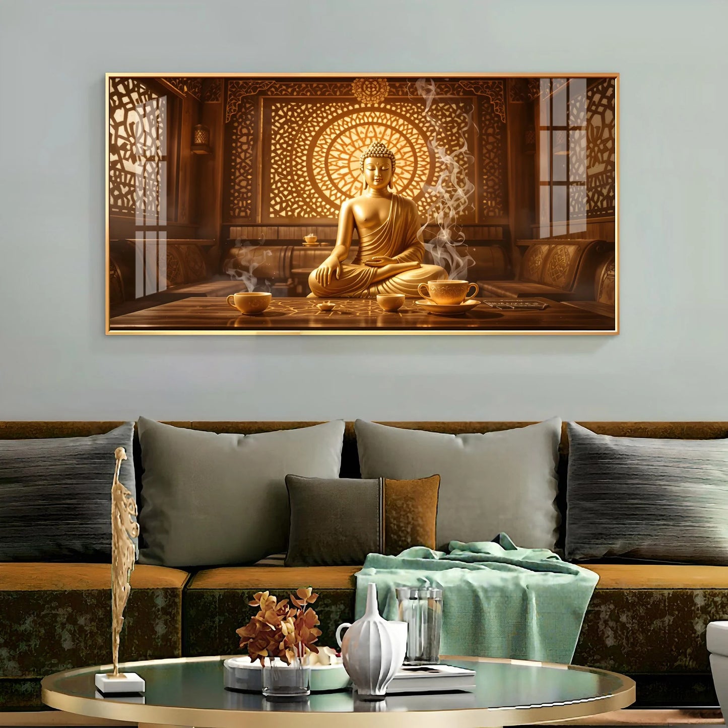 Ethereal Buddha Vision Premium Acrylic Horizontal Wall Art